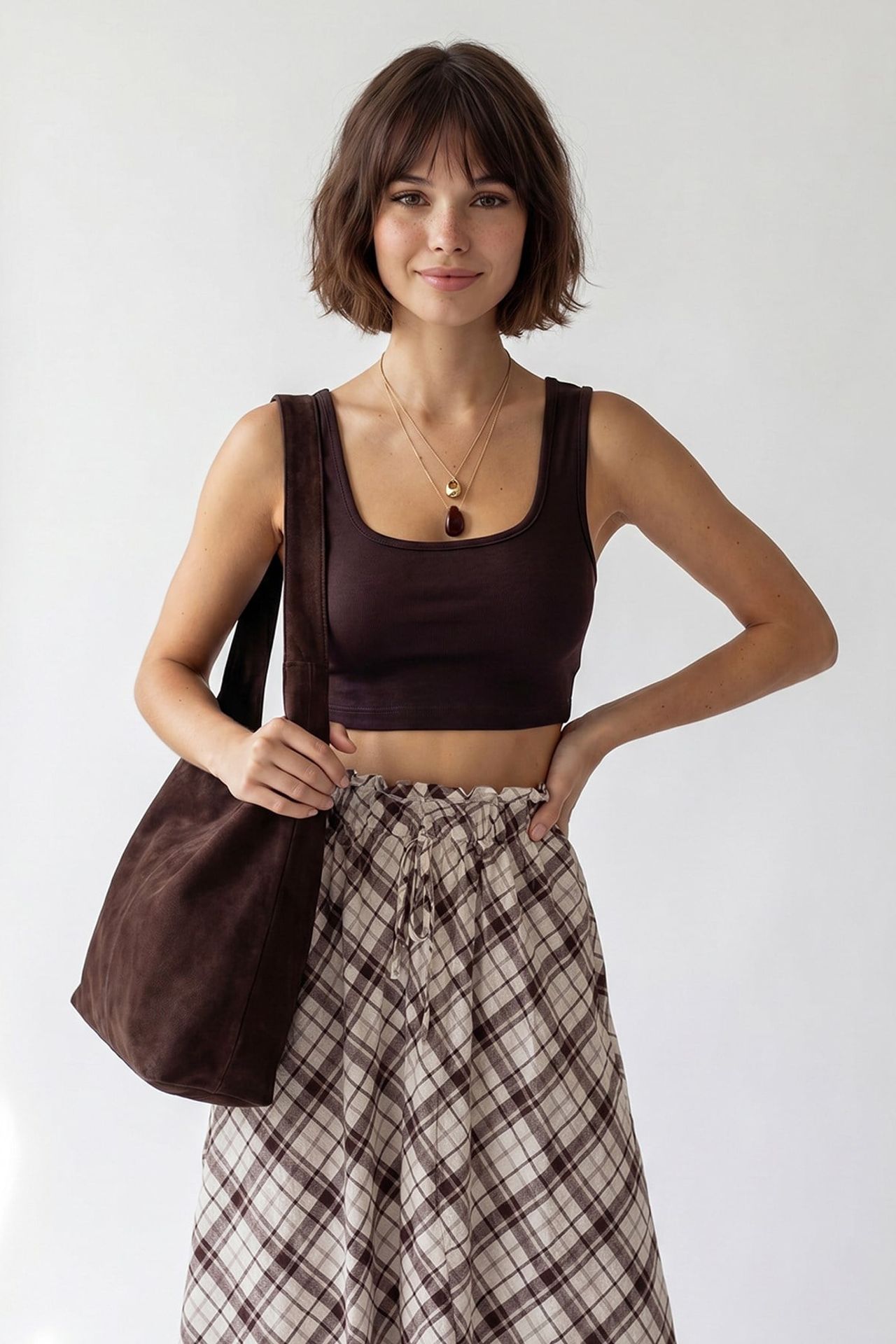 MIXRAY Women's Fitted Square-neck Crop Tank Top 3
