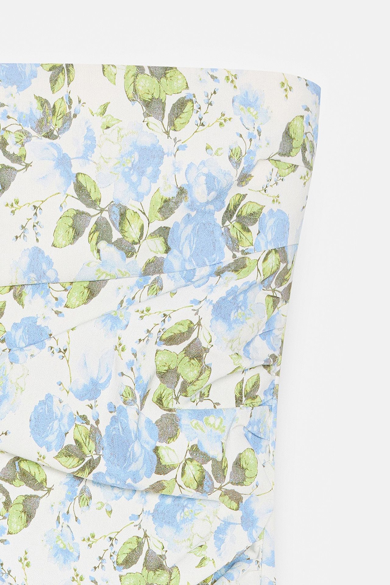 DILVIN Strapless Floral Midi Bodycon Dress 8