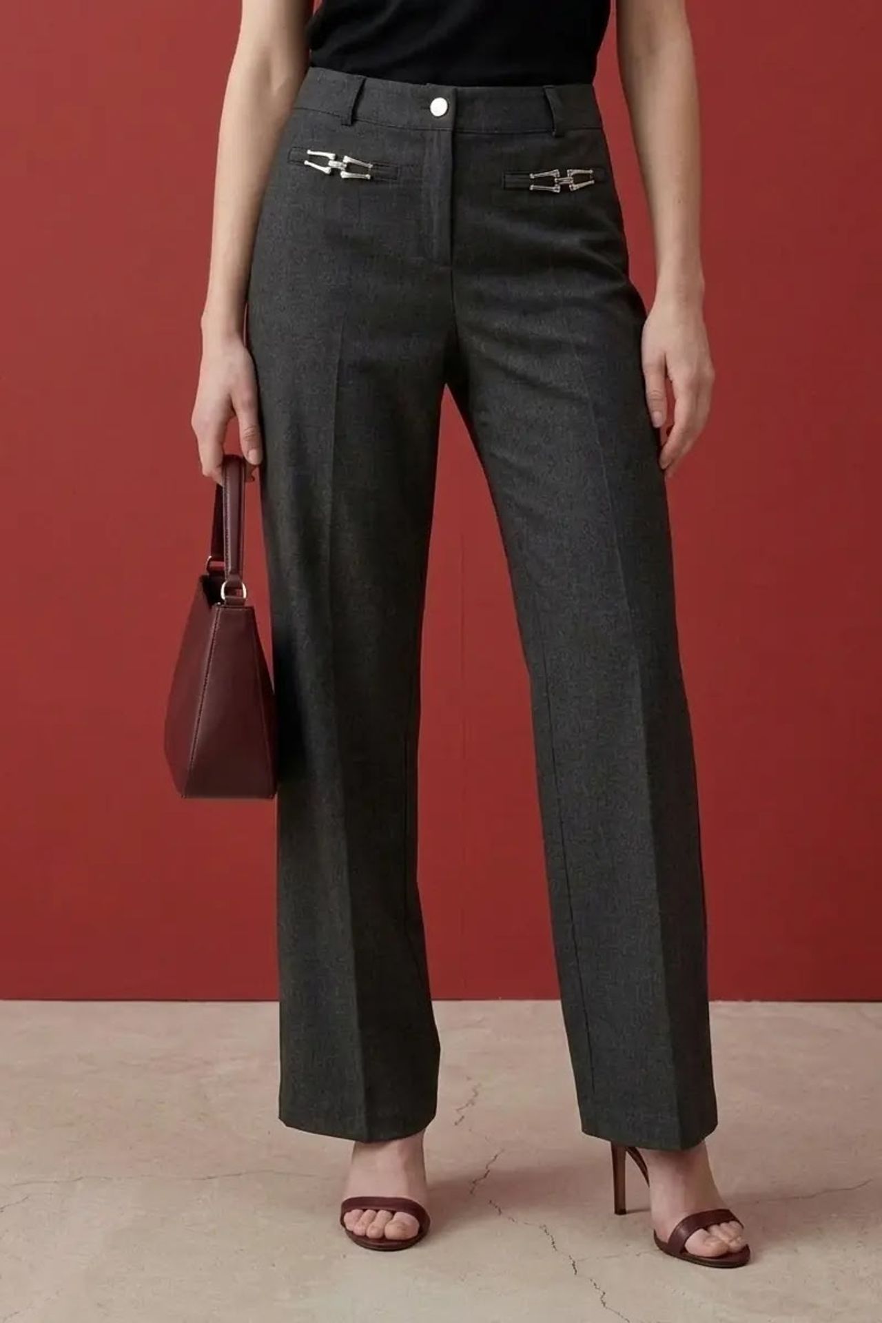 MY FASHION Straight Pants 1