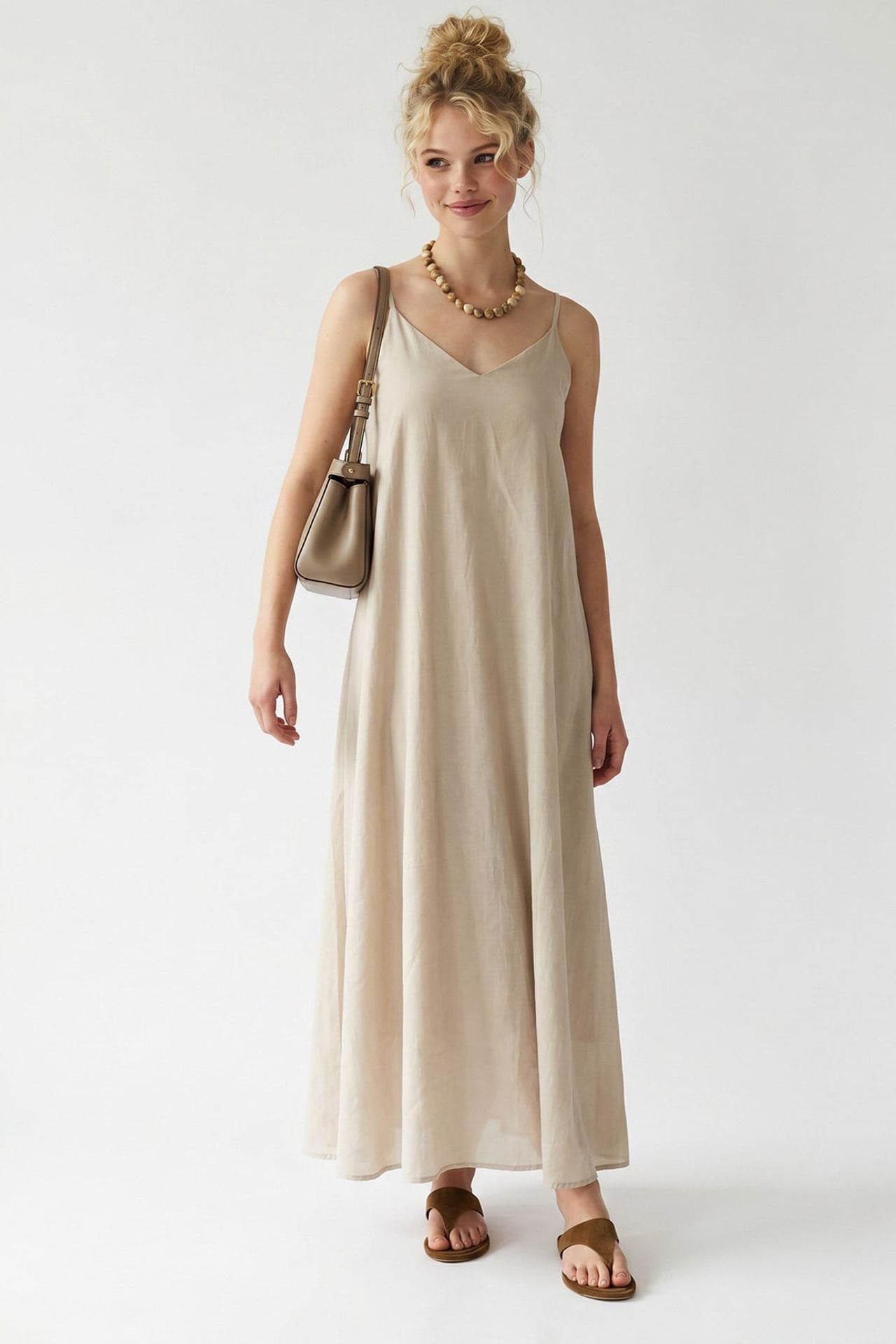 MIXRAY Sleeveless A-line Maxi Dress 2