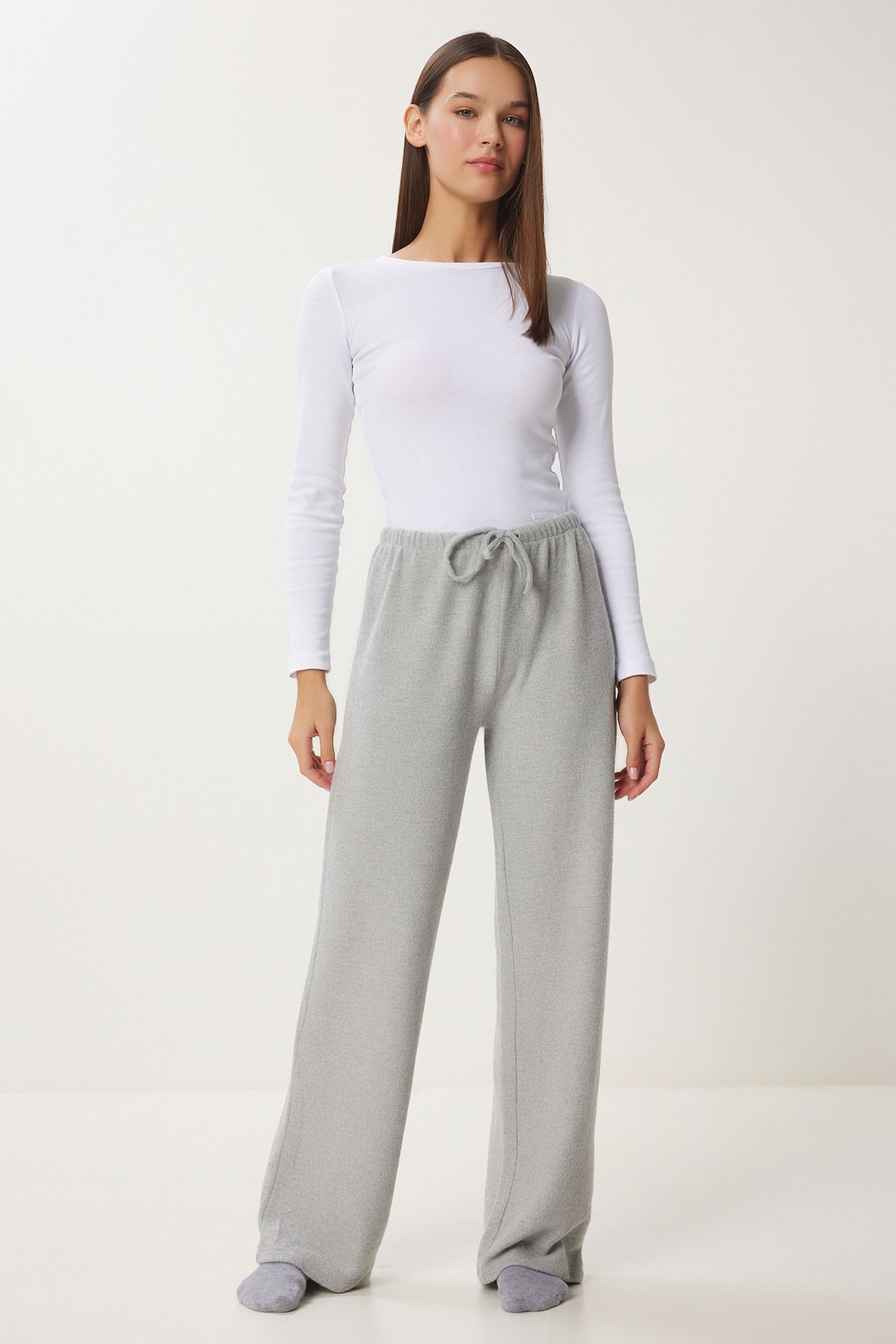 ISTANBUL Wide Leg Jogger Pants with Drawstring Closure 1