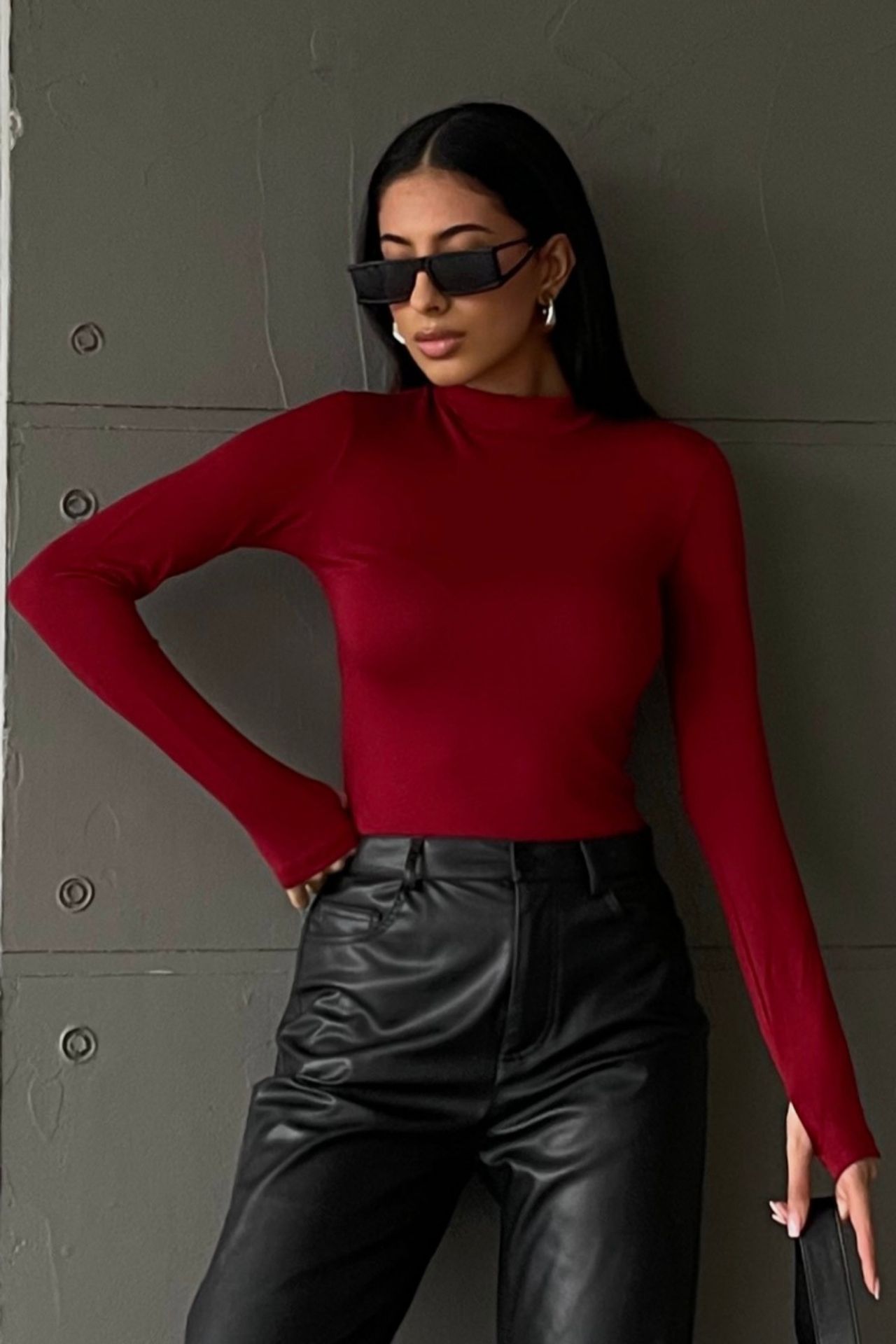 BIPANTOLON Kadın 2'li Cut Out Detaylı Yarım Balıkçı Yaka Body 4