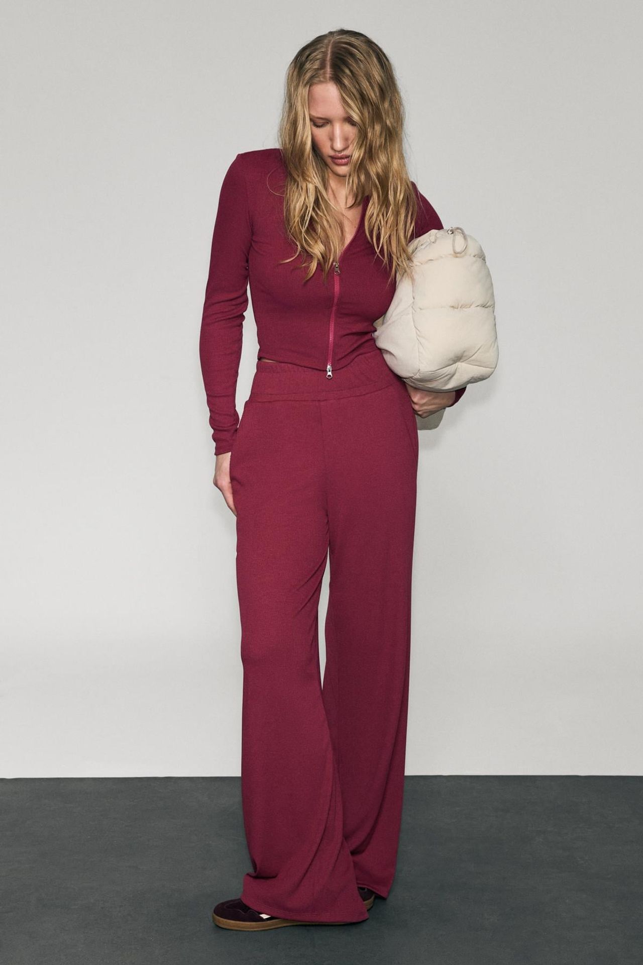 GRIMELANGE Wide Leg Elastic Waist Joggers 2
