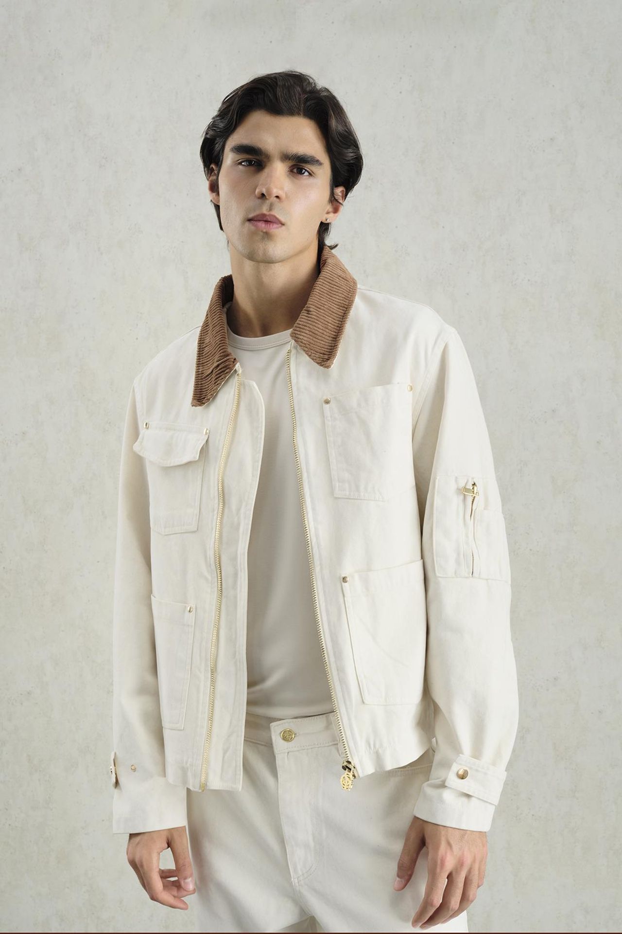 GIESTO Collar Detailed Seasonal Jacket with Pockets 1