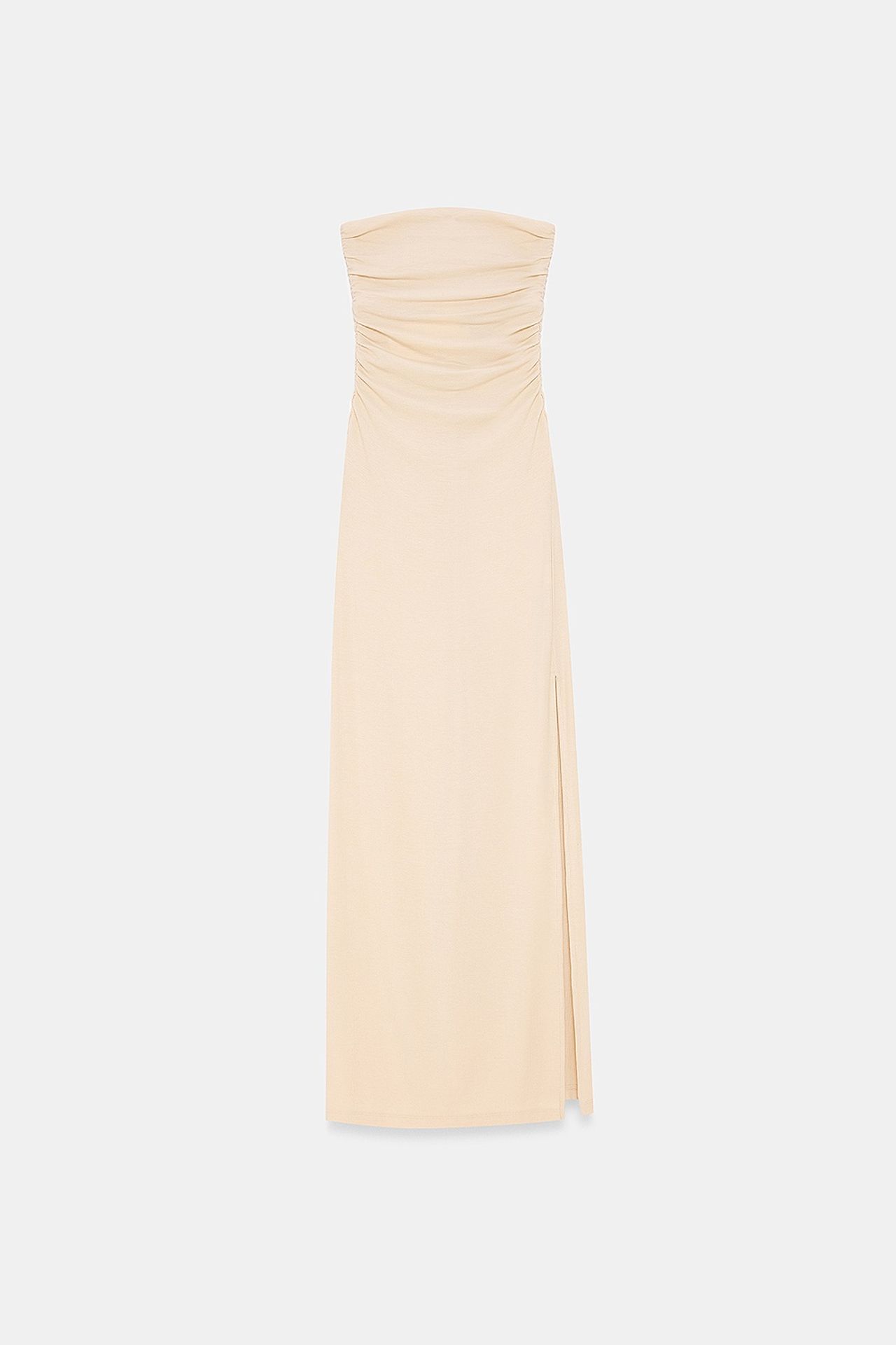 DILVIN Strapless Bodycon Maxi Dress With Slit 5