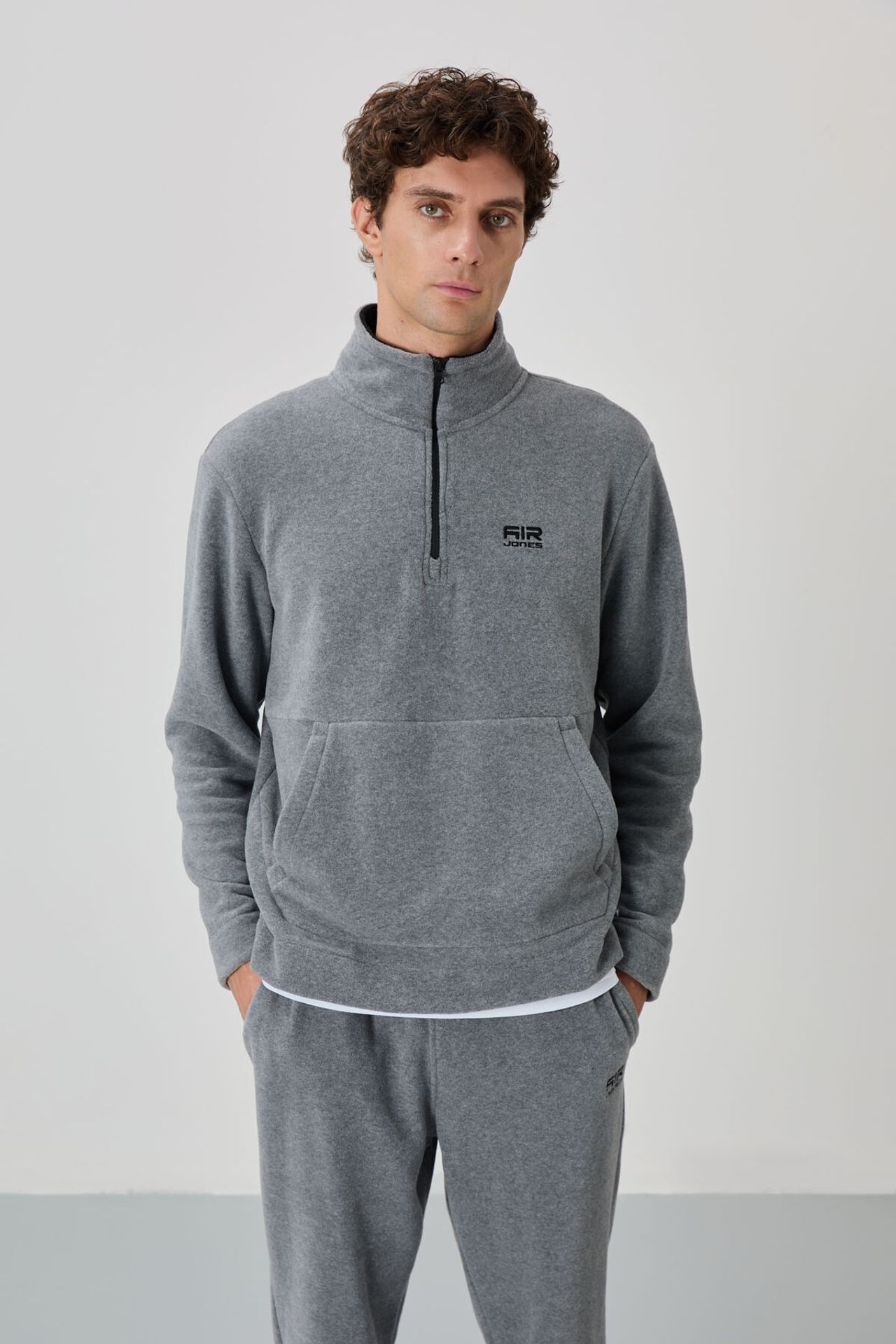 TOMMY Men's Zipper Collar Sweatshirt And Pants Set 2