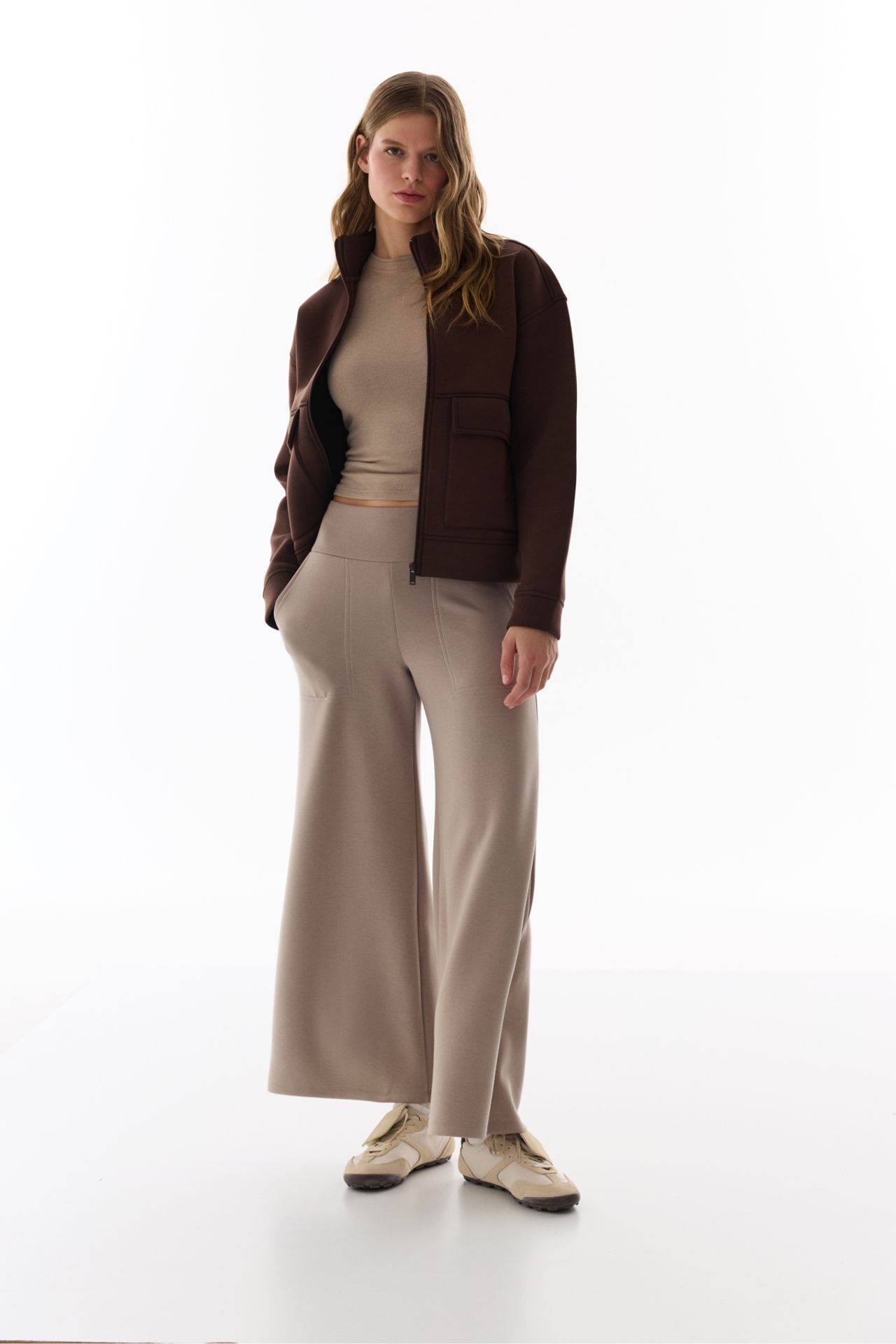 PENTI Pocket Detail Scuba Zip-Up Long Sleeve Jacket 5