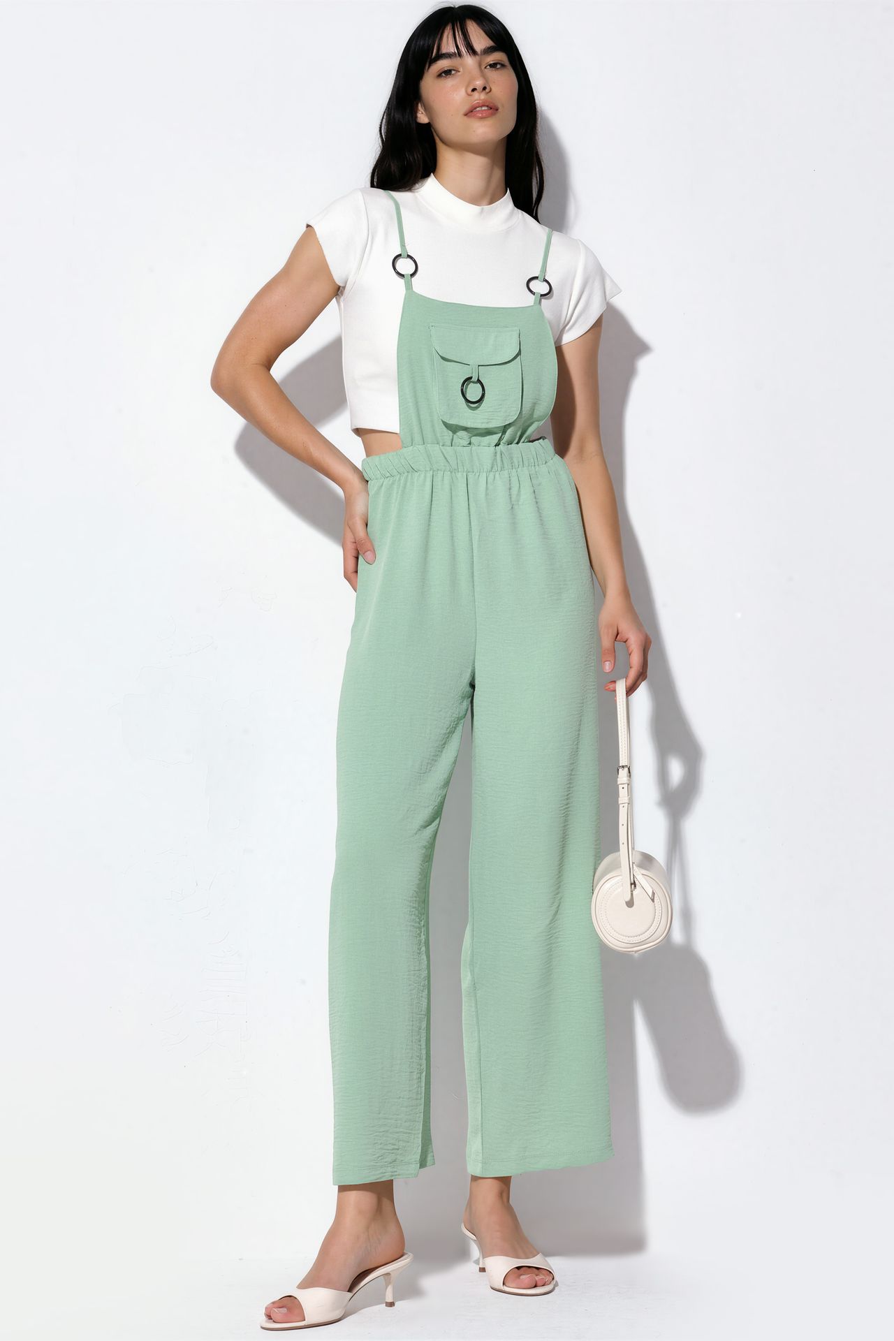 BDART Relaxed Fit Long Denim Overalls with Pocket 1