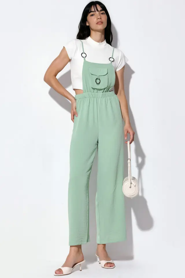 BDART Relaxed Fit Long Denim Overalls with Pocket