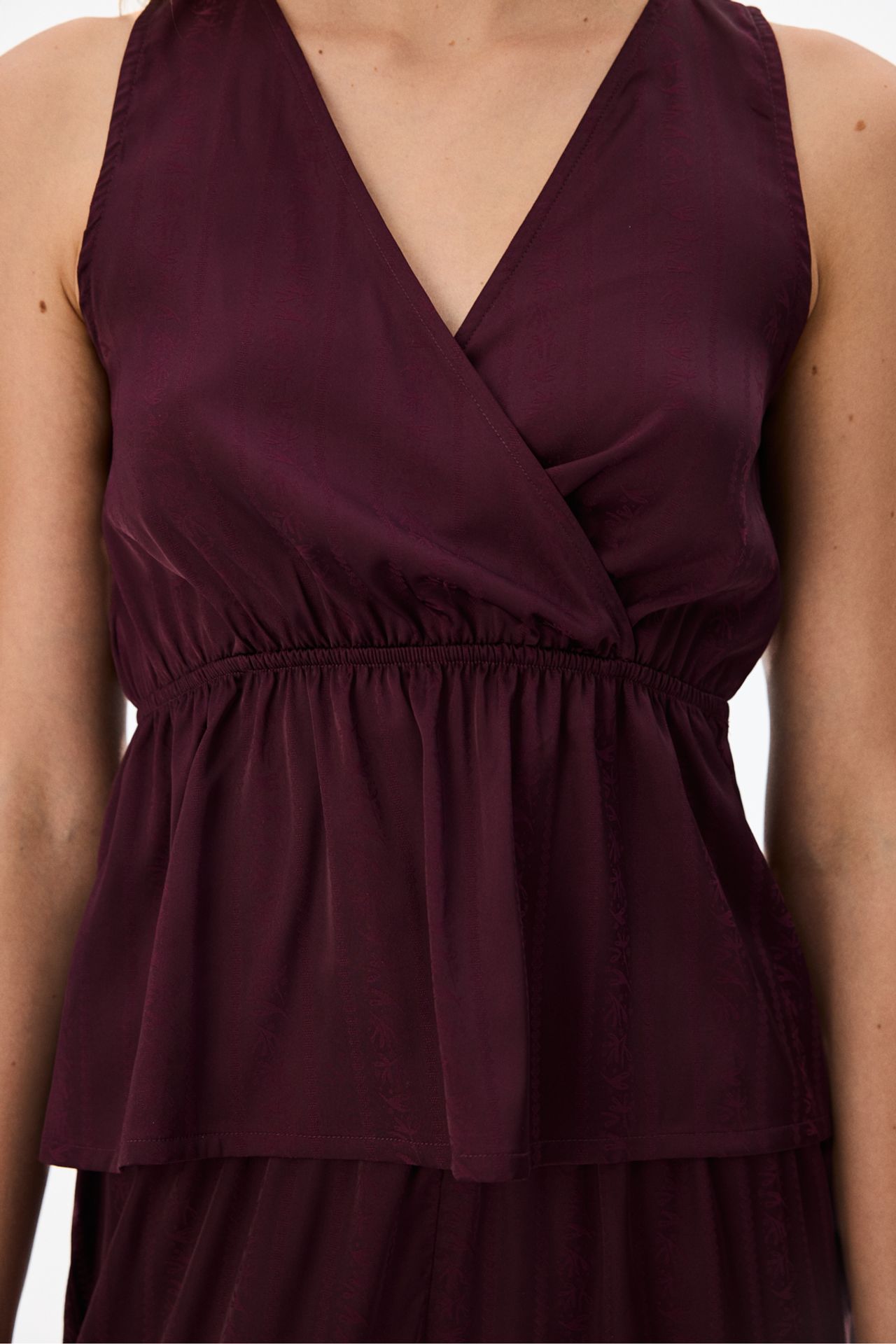 PENTI Aurora Dark Floral Satin Cami Pajama Top 2
