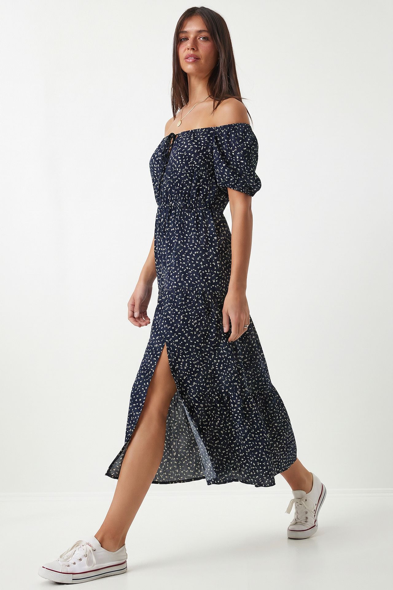ISTANBUL Floral Viscose Midi Dress 4