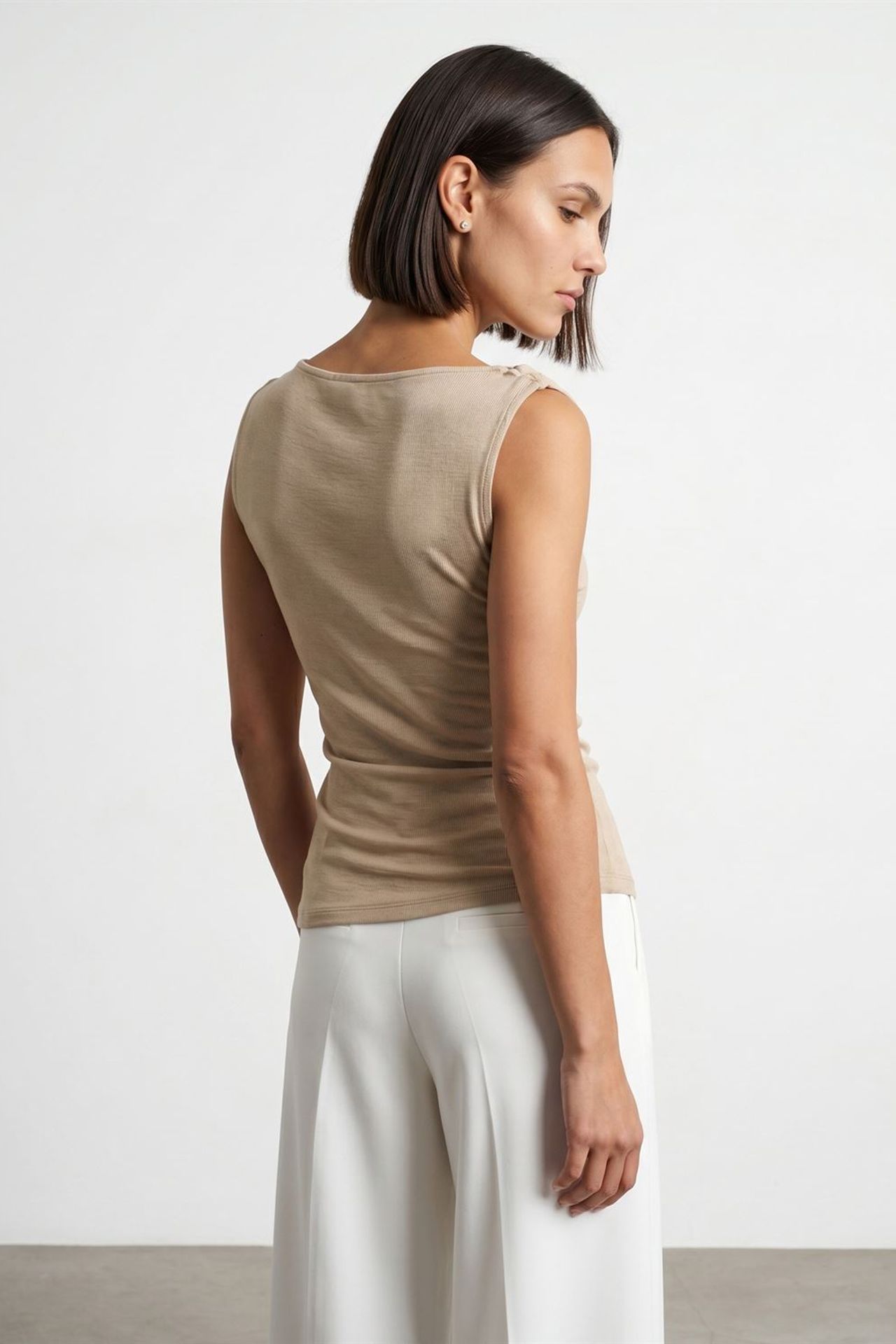 DILVIN Sleeveless Cowl Neck Shell Top 2