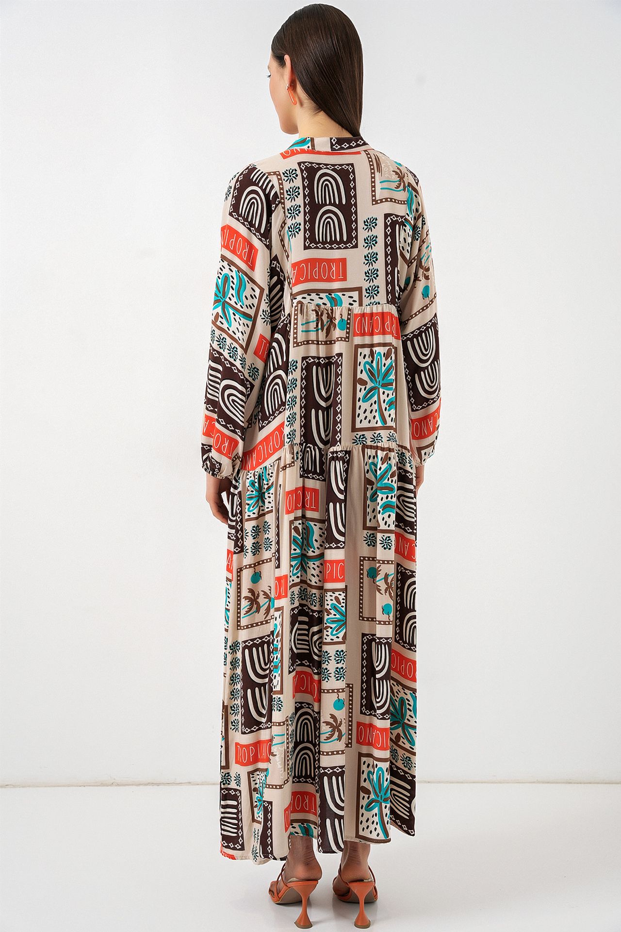 BDART Patterned V-Neck Maxi Dress 6