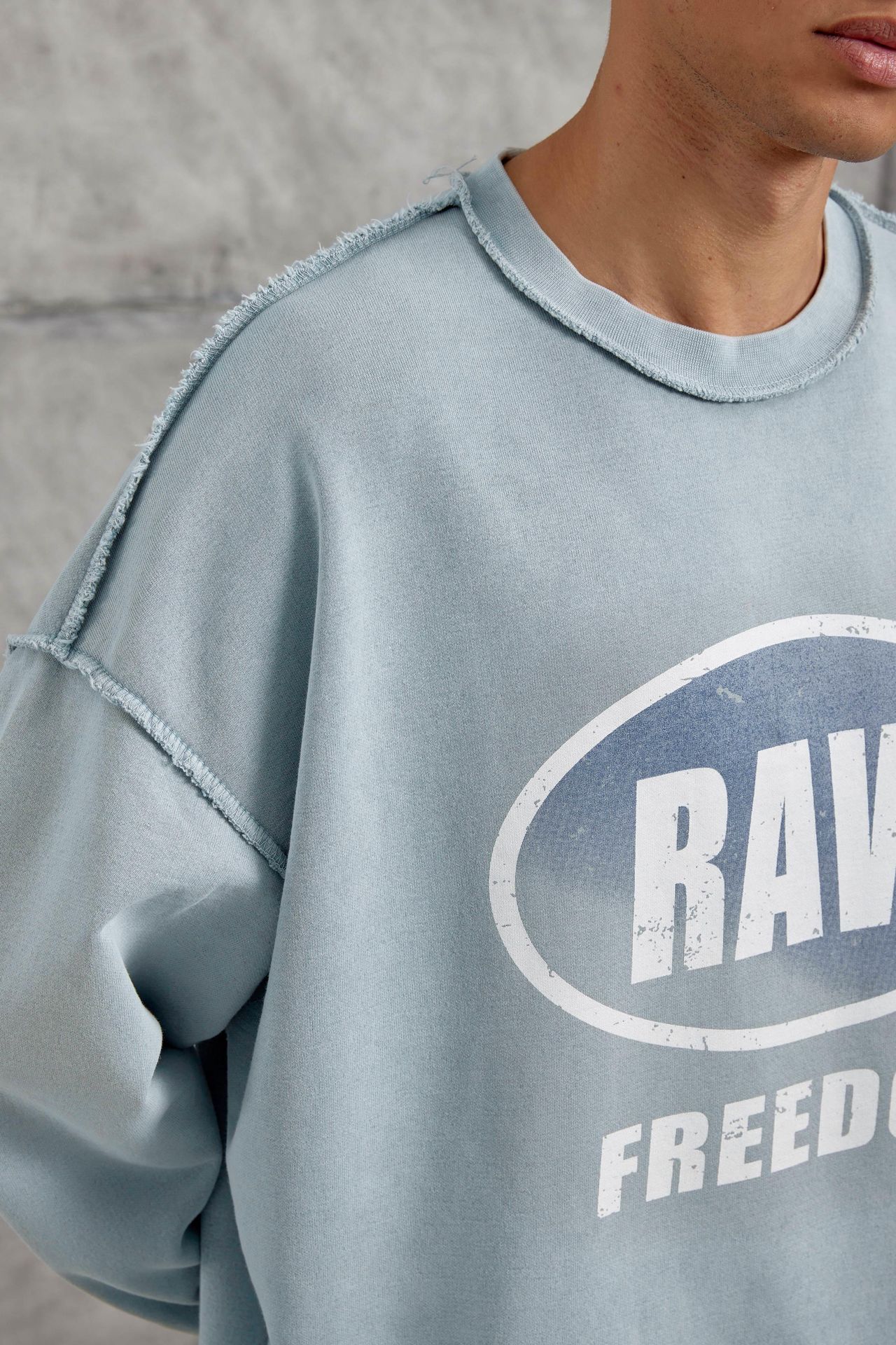NOMARC Baskılı Oversize Bisiklet Yaka Sweatshirt 6