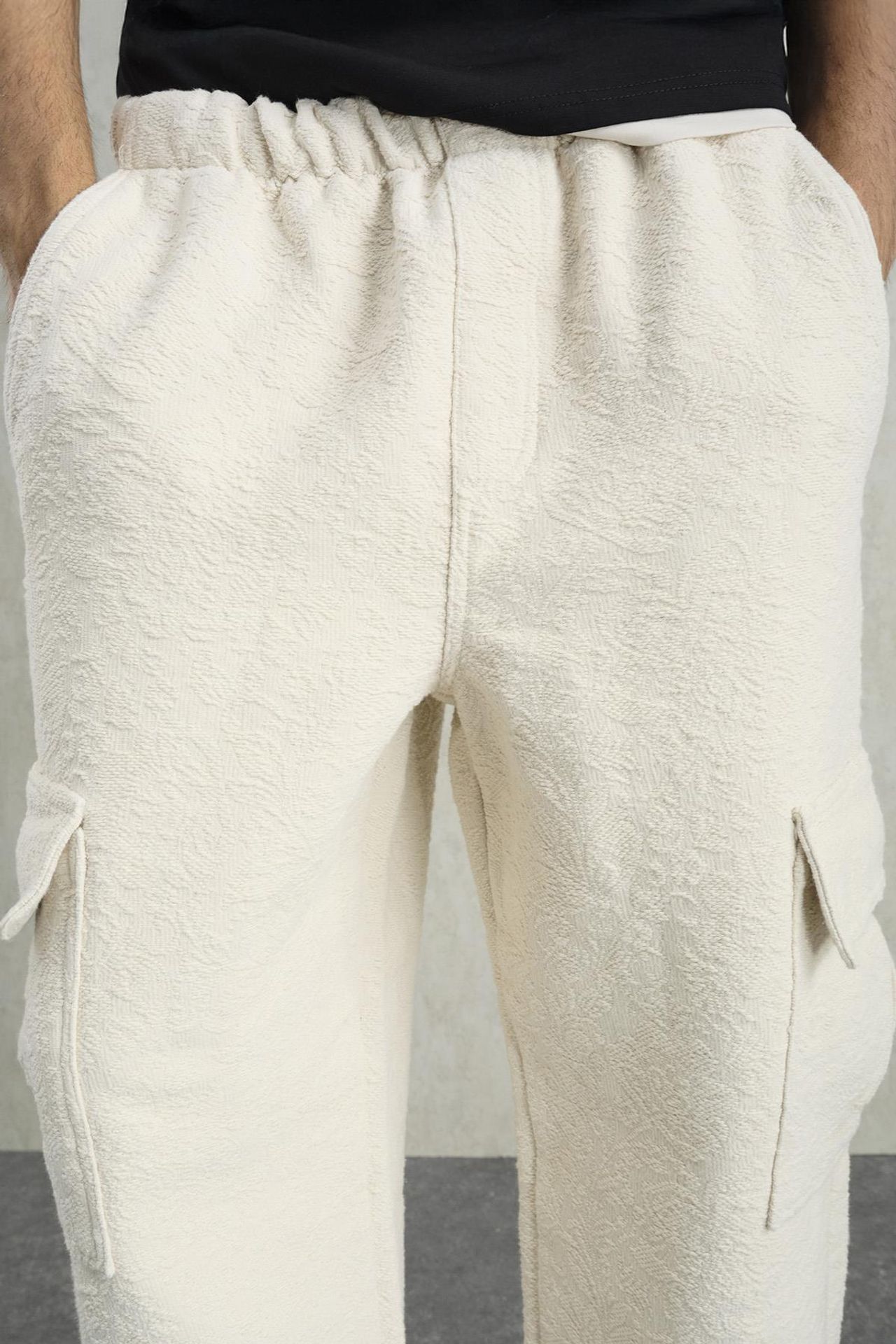 GIESTO Relaxed Fit Jacquard Pants 5