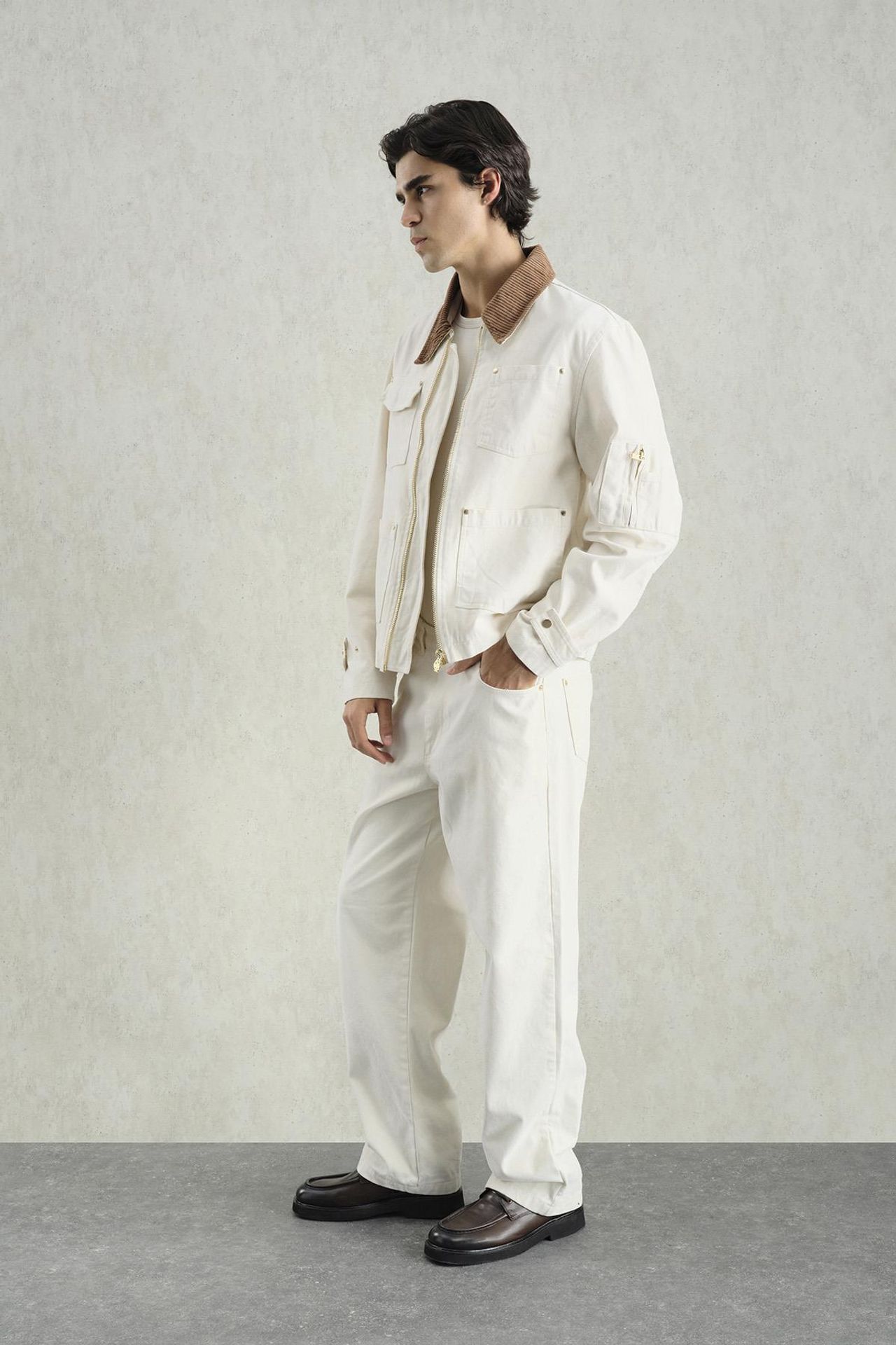 GIESTO Collar Detailed Seasonal Jacket with Pockets 3