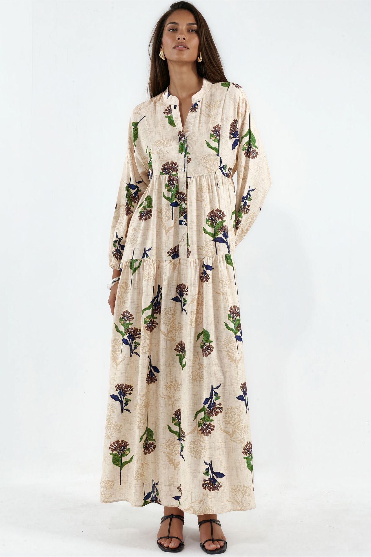 BDART Patterned V-Neck Maxi Dress 1