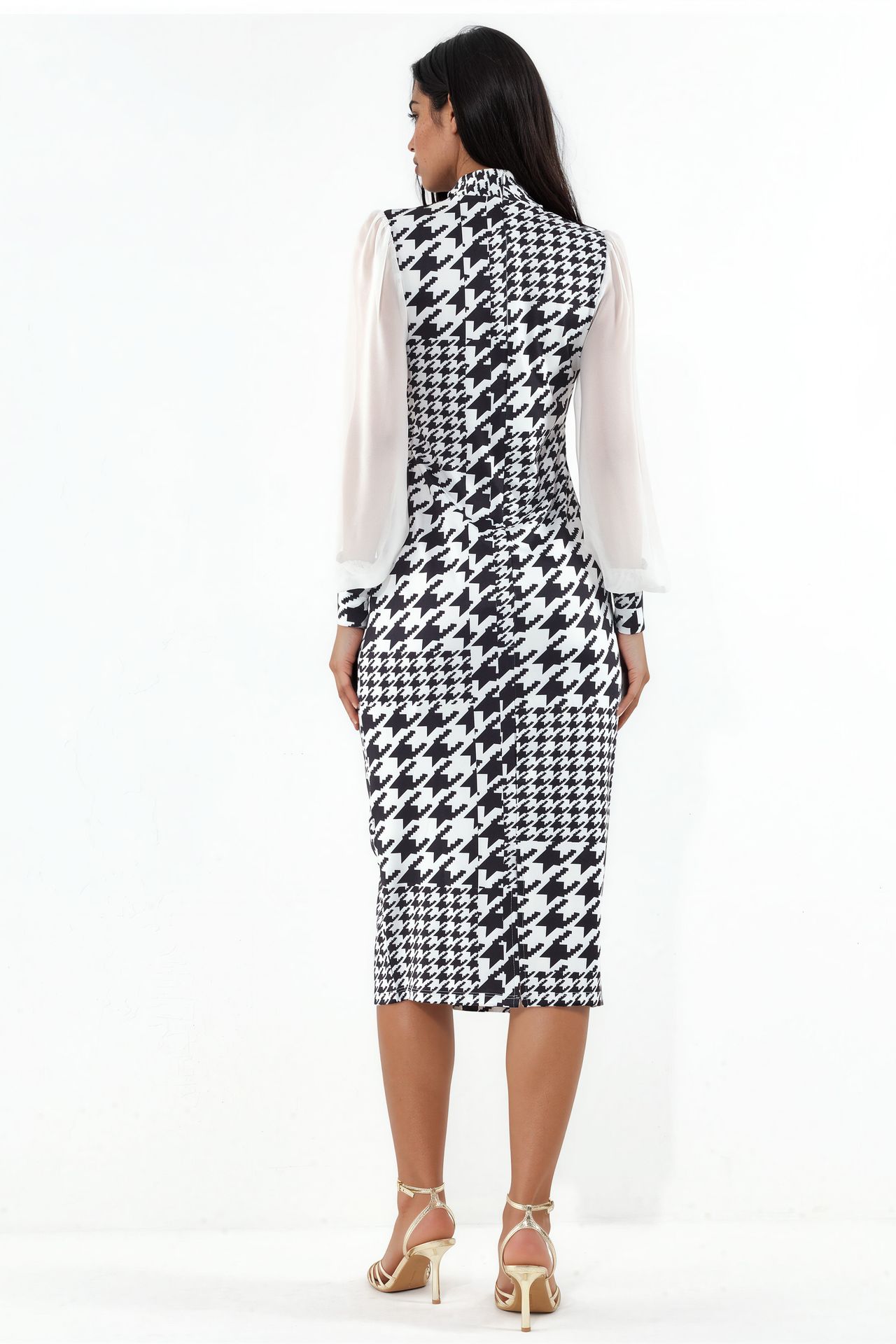 MSN Geometric Bodycon Midi Dress 3