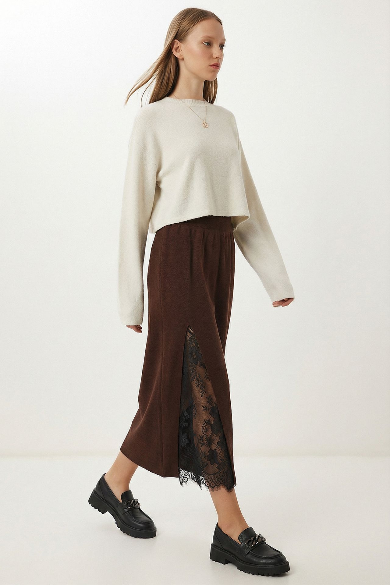 ISTANBUL High Waist Lace Maxi Skirt 2