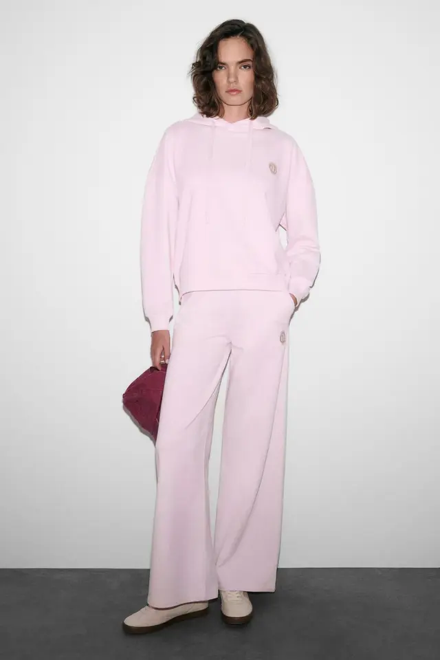 GRIMELANGE Wide Leg Drawstring Joggers