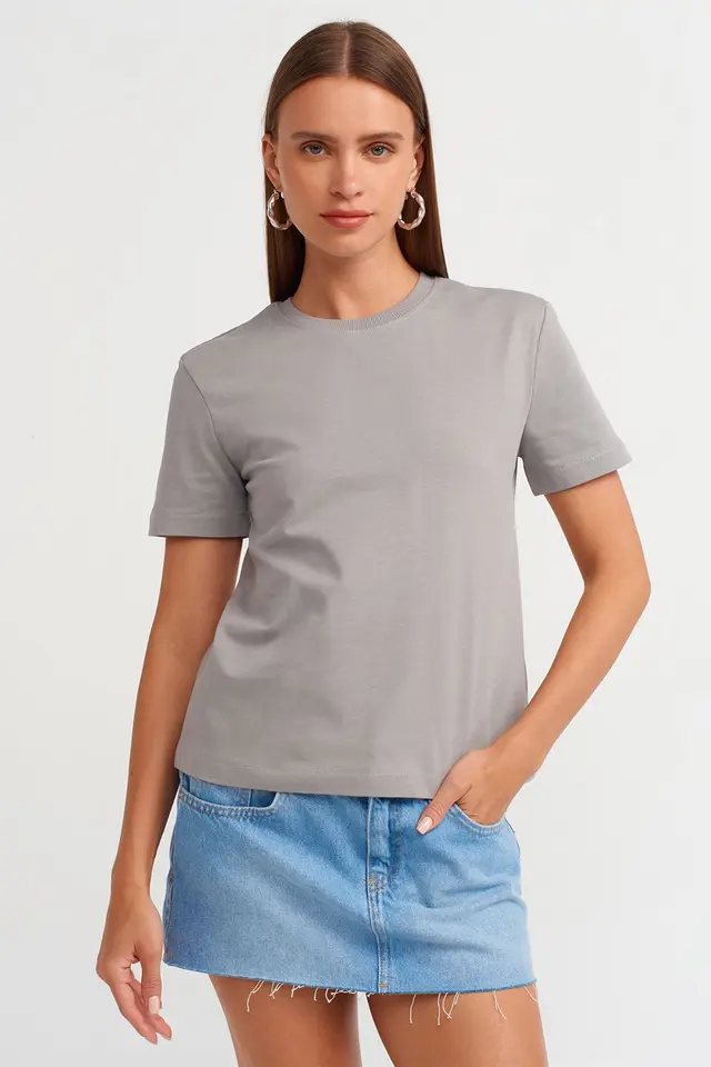 DILVIN Women's Cotton Crew Neck T-Shirt