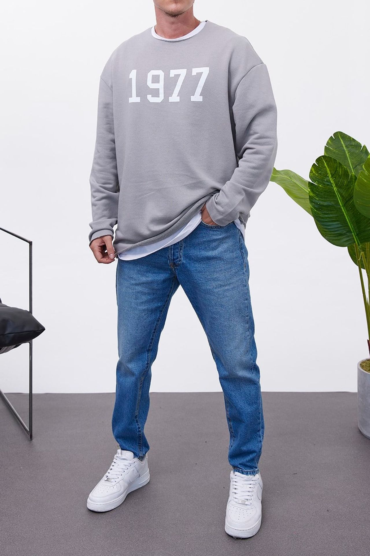 NOMARC Rahat Bisiklet Yaka Sweatshirt 1