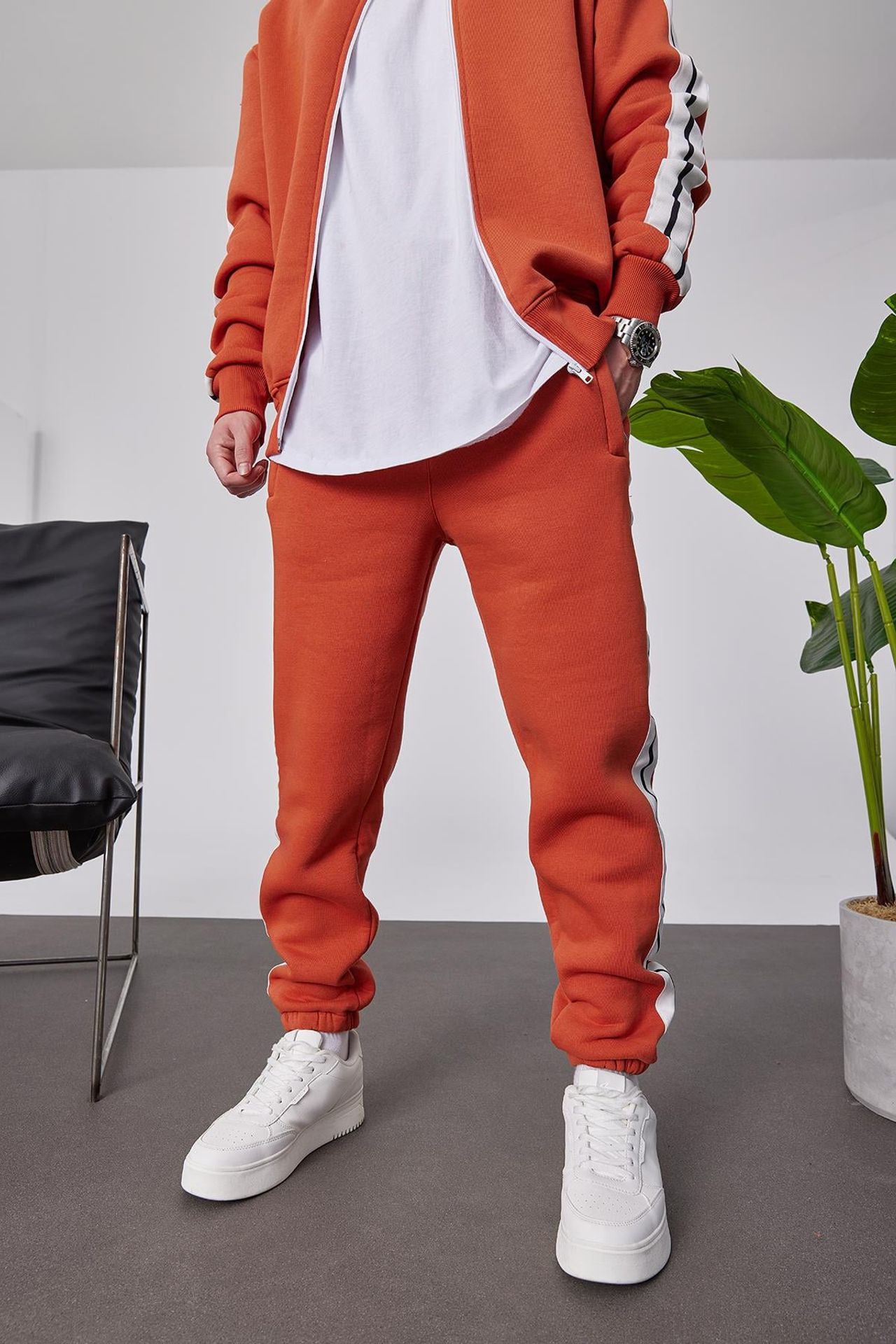 NOMARC Çizgili Elastik Belli Jogger Pantolon 2