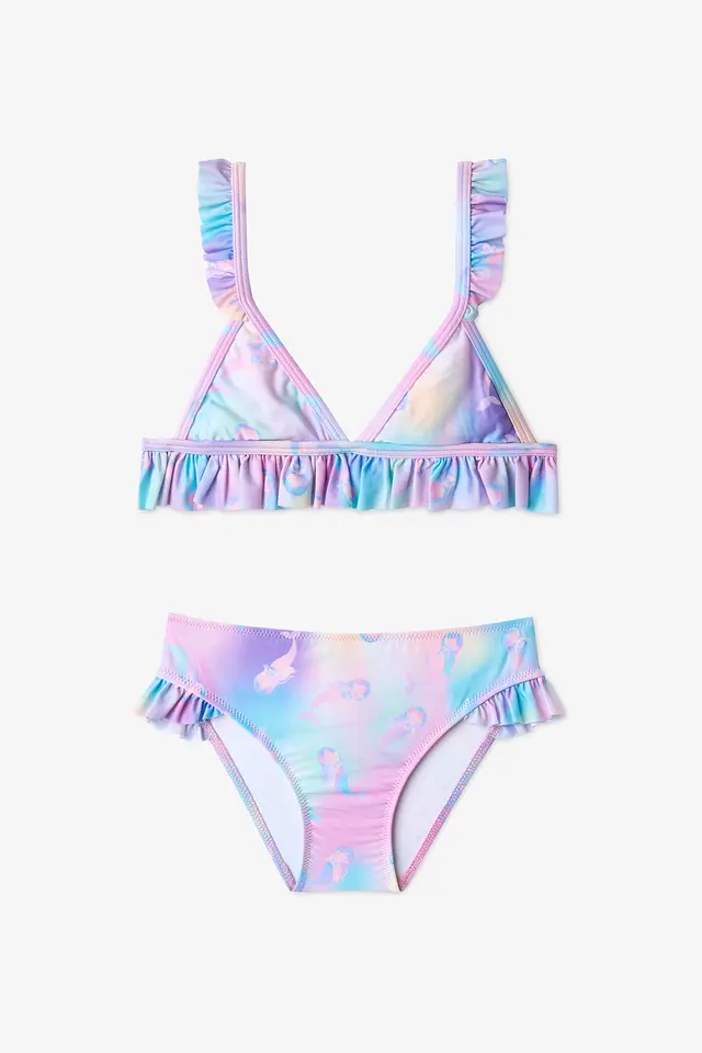 PENTI Girls' Mermaid Triangle Bikini Set