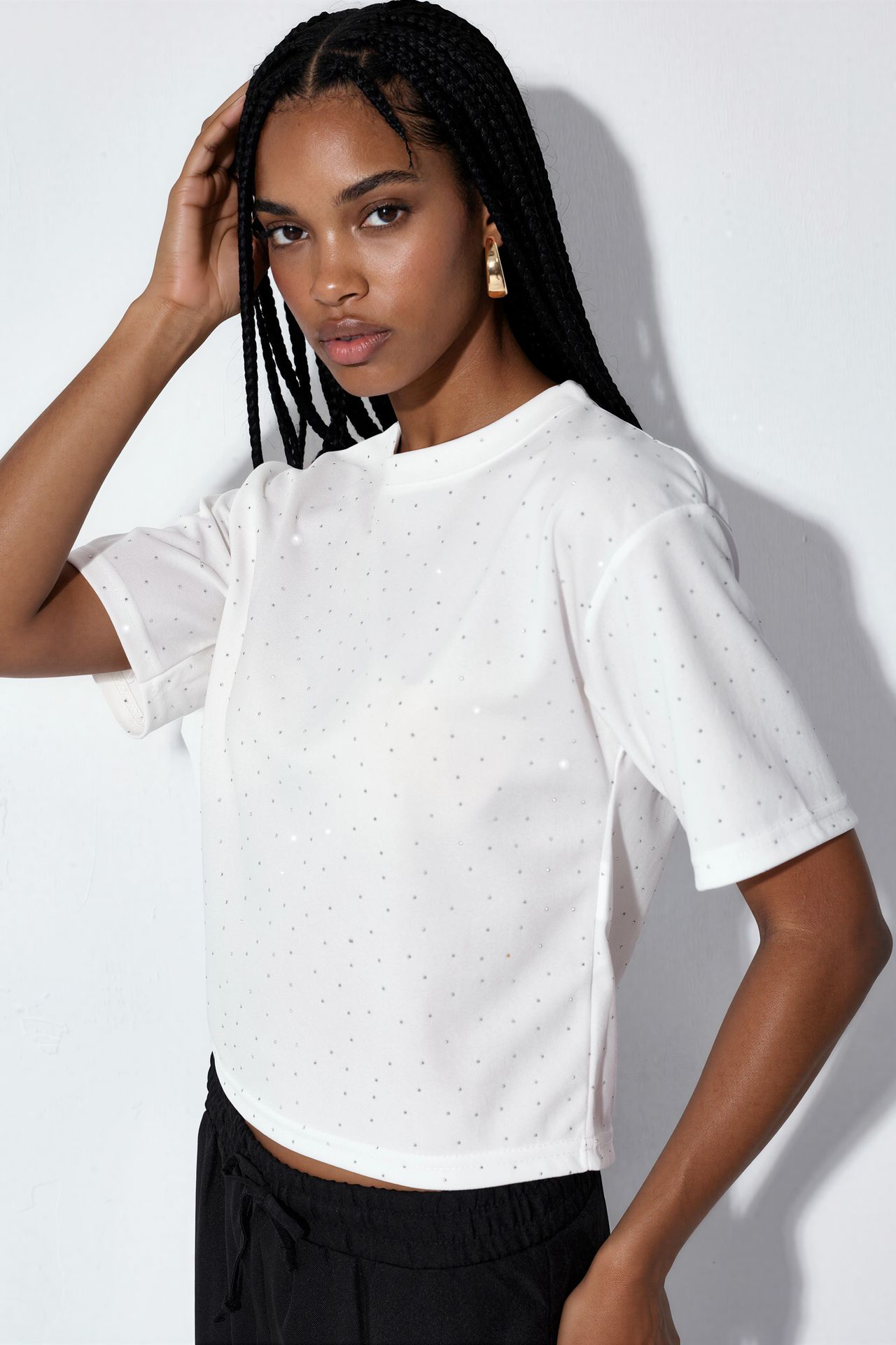BDART Stone Detailed Crew Neck T-Shirt 2