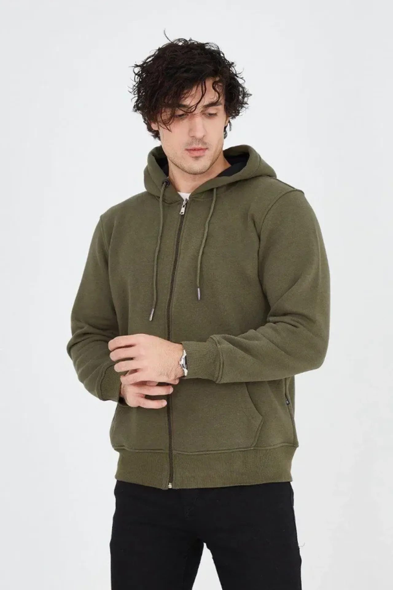 JANES Hooded Zipper Cardigan with Pocket 2