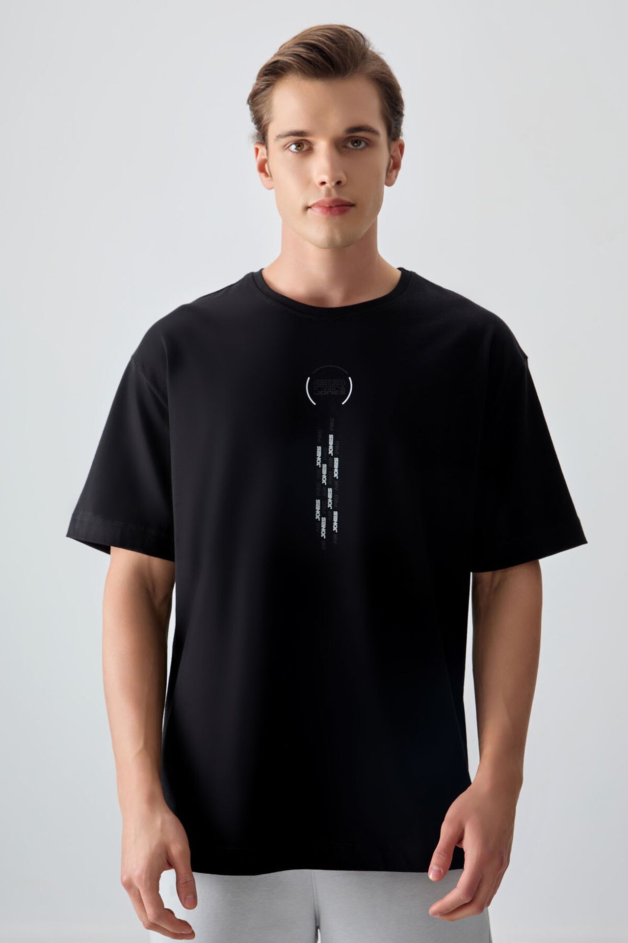 TOMMY Oversized Cotton Text Print Crew Neck T-Shirt 4