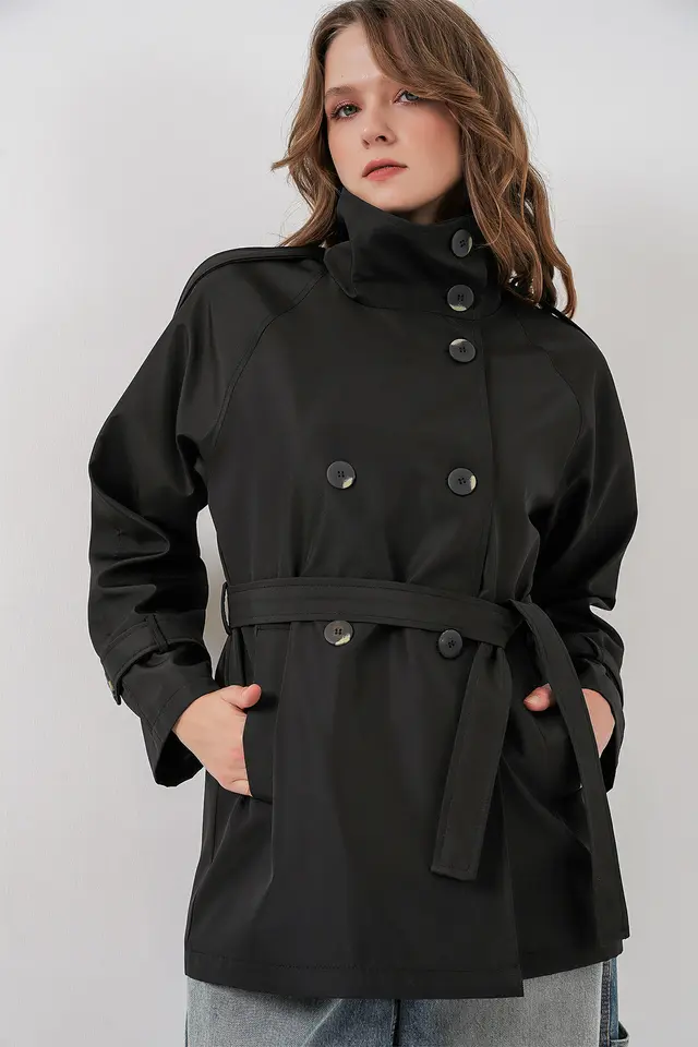 BDART Regular Fit Trench Coat with Jacket Collar