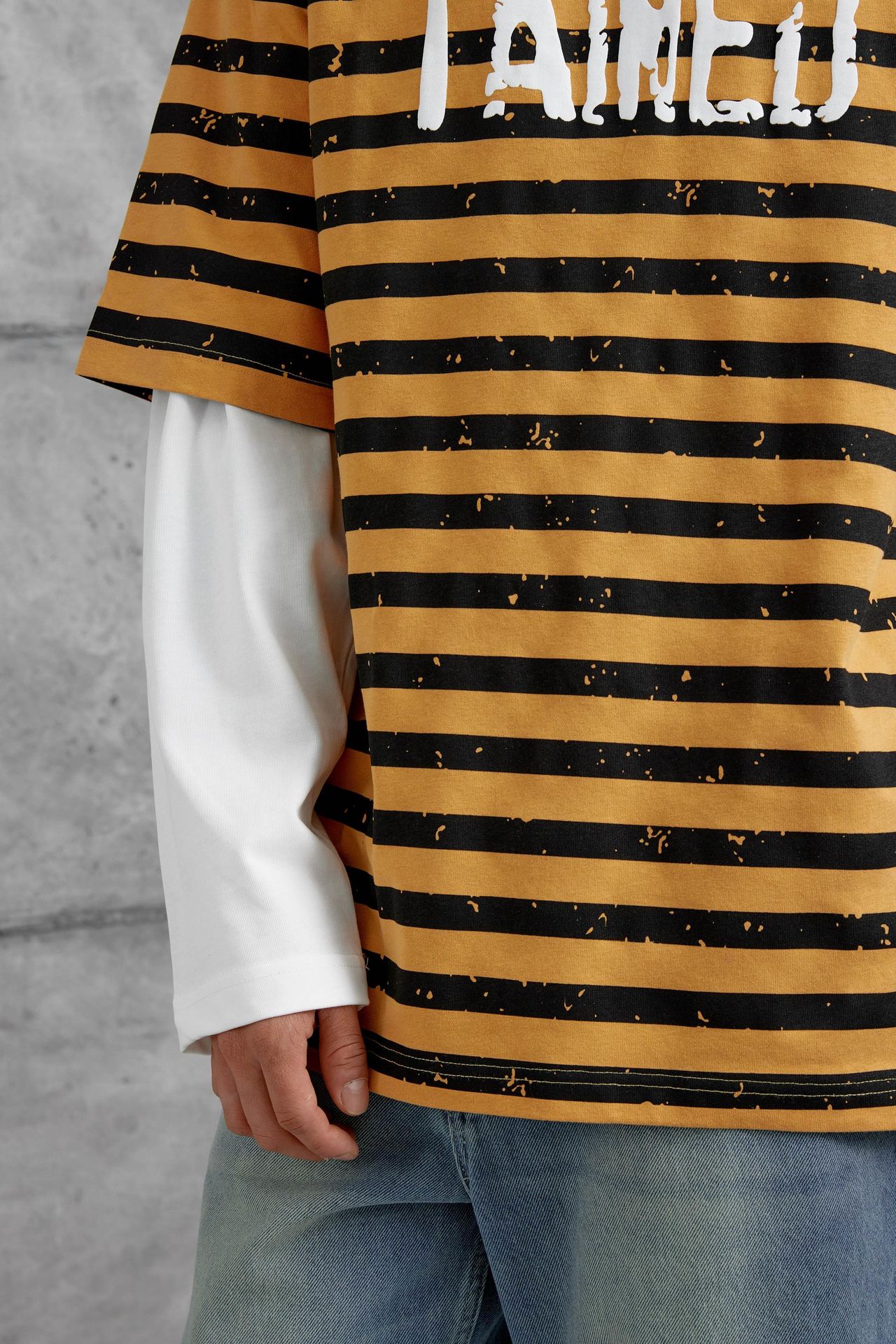 NOMARC Bol Çizgili Bisiklet Yaka Sweatshirt 3