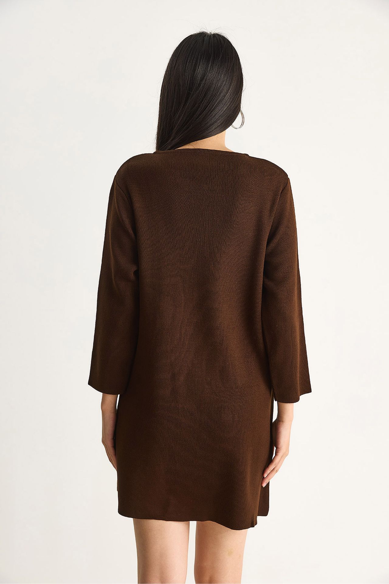 LUCCI Knit Mini Dress with Buttoned 6