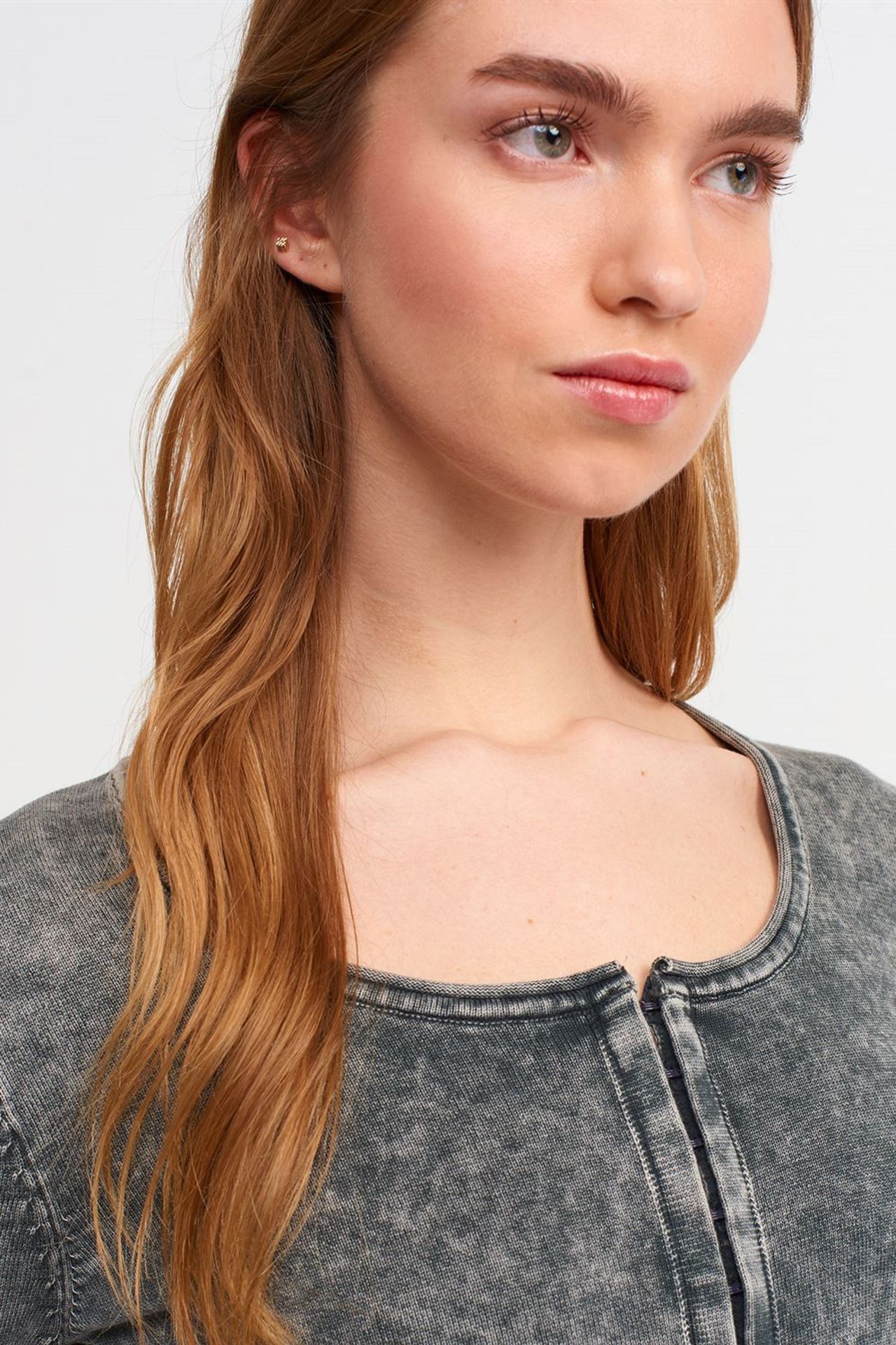 DILVIN Cotton Ribbed Crop Cardigan 4