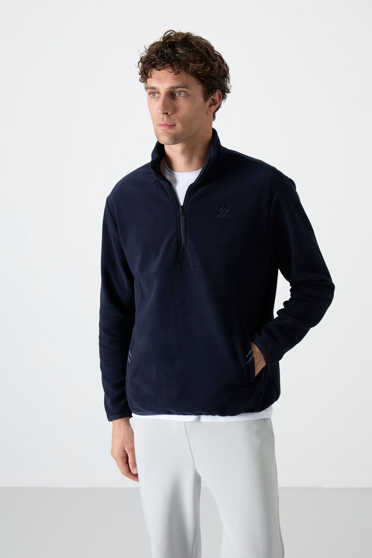 TOMMY Men's Half-Zip Plush Sweatshirt 4