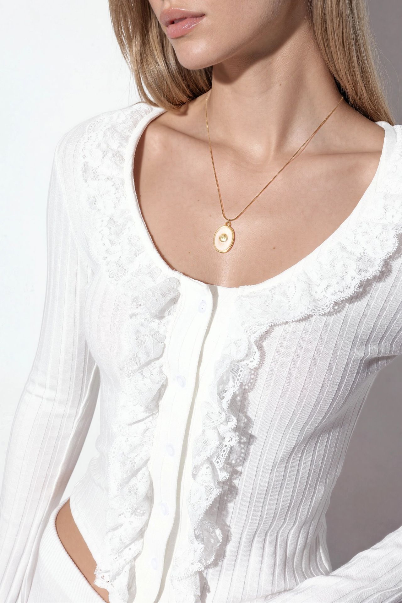 BUSEM Fitted Ribbed Crop Cardigan 4