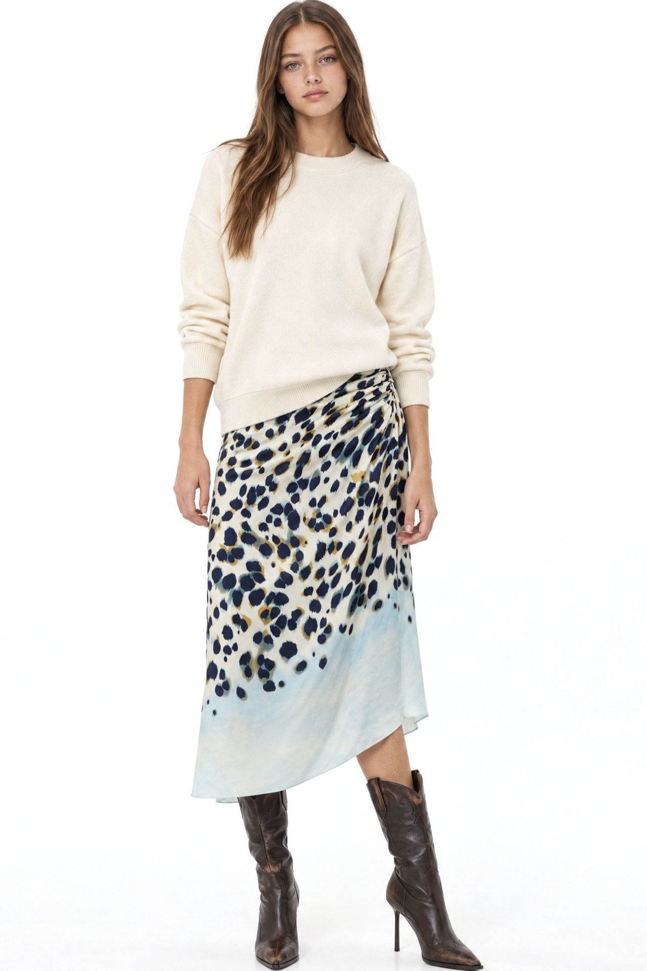 MIXRAY Oversized Ribbed Knit Sweater 4