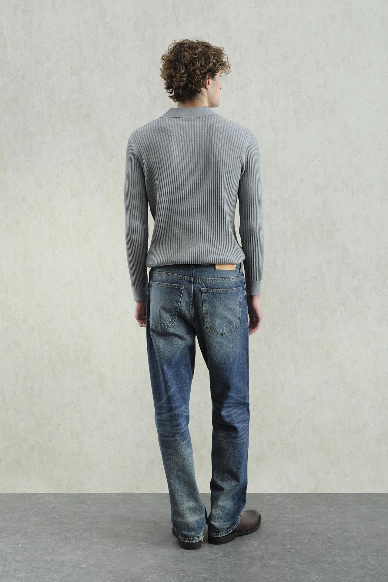 GIESTO Slim Fit Ribbed Polo T-Shirt 3