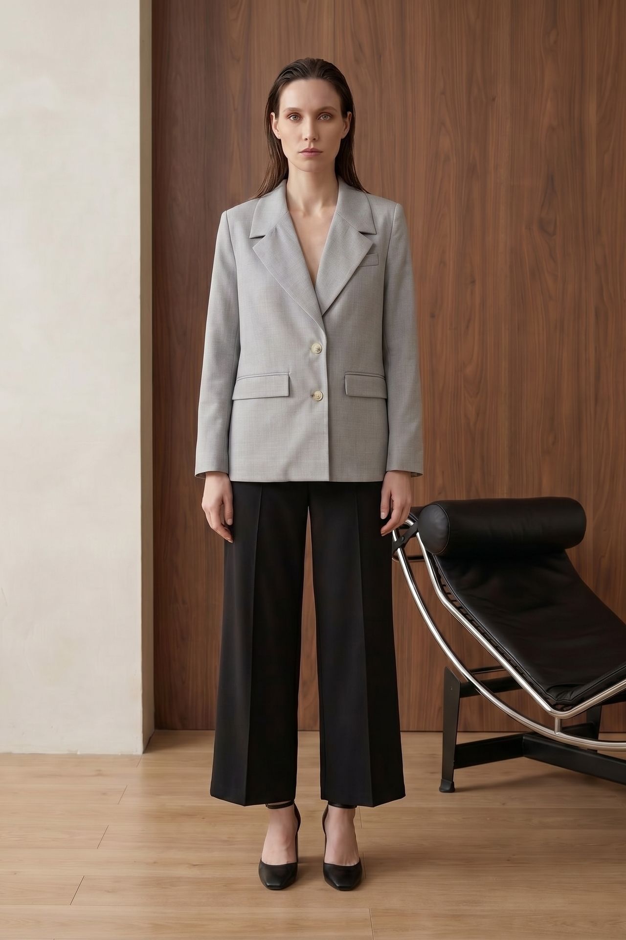 MY FASHION Shawl Collar Button Blazer Jacket 5