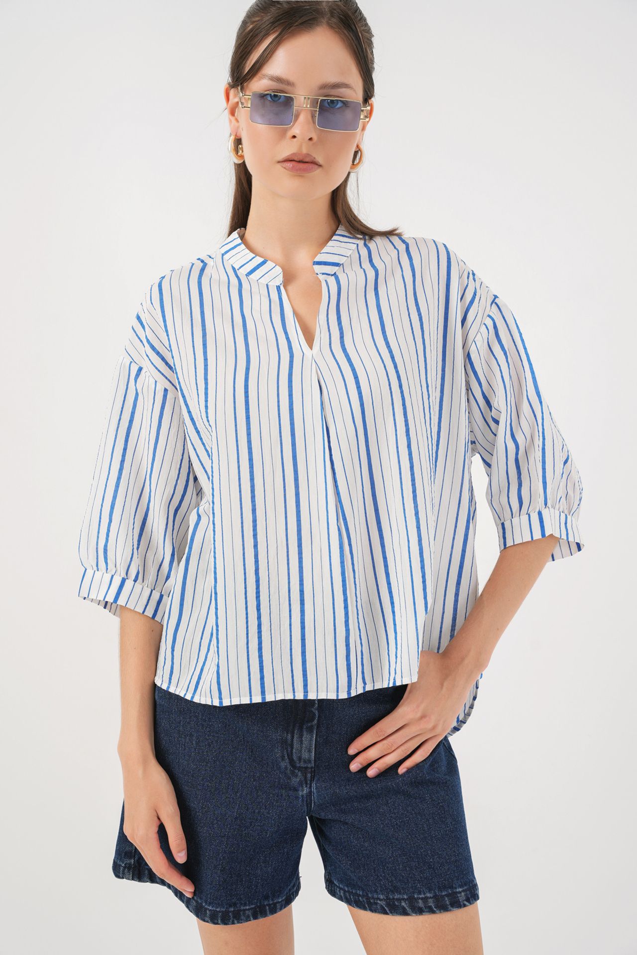 BDART Striped V-Neck Blouse 3