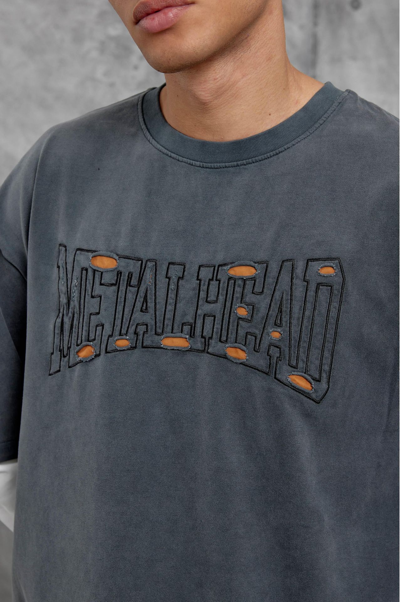 NOMARC Baskılı Bol Bisiklet Yaka Sweatshirt 2