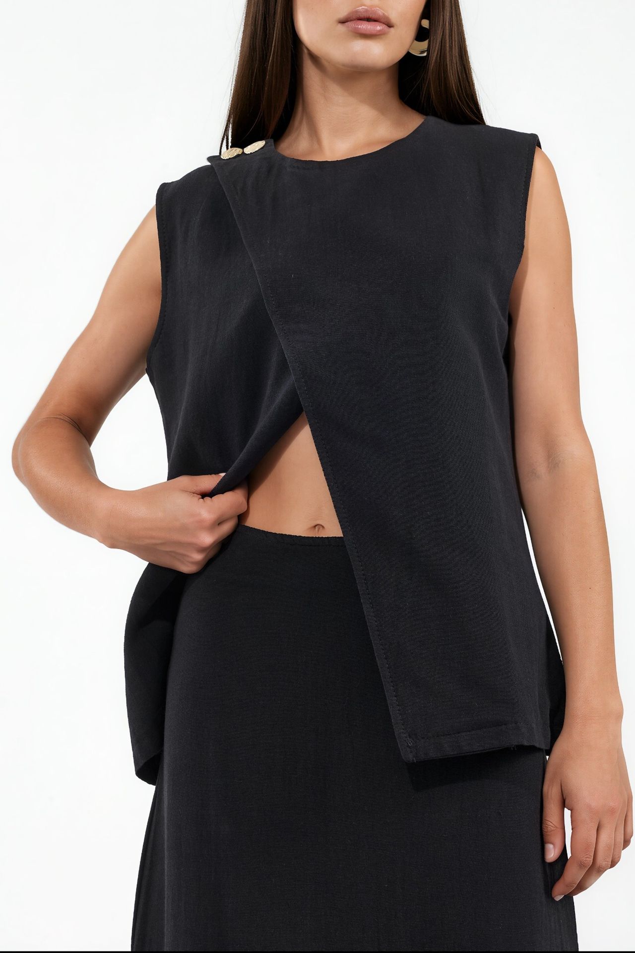 MSN Cotton Viscose Linen Two-Piece Coord 4