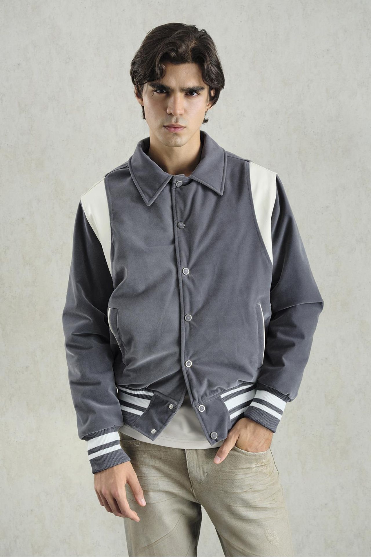 GIESTO Men's Color Block Velvet Vest 4