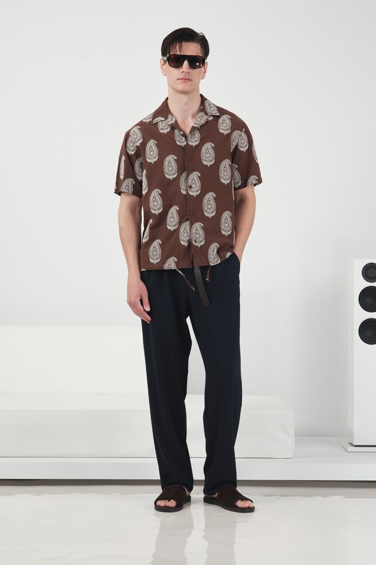 GIESTO Short Sleeve Paisley Print Shirt 2
