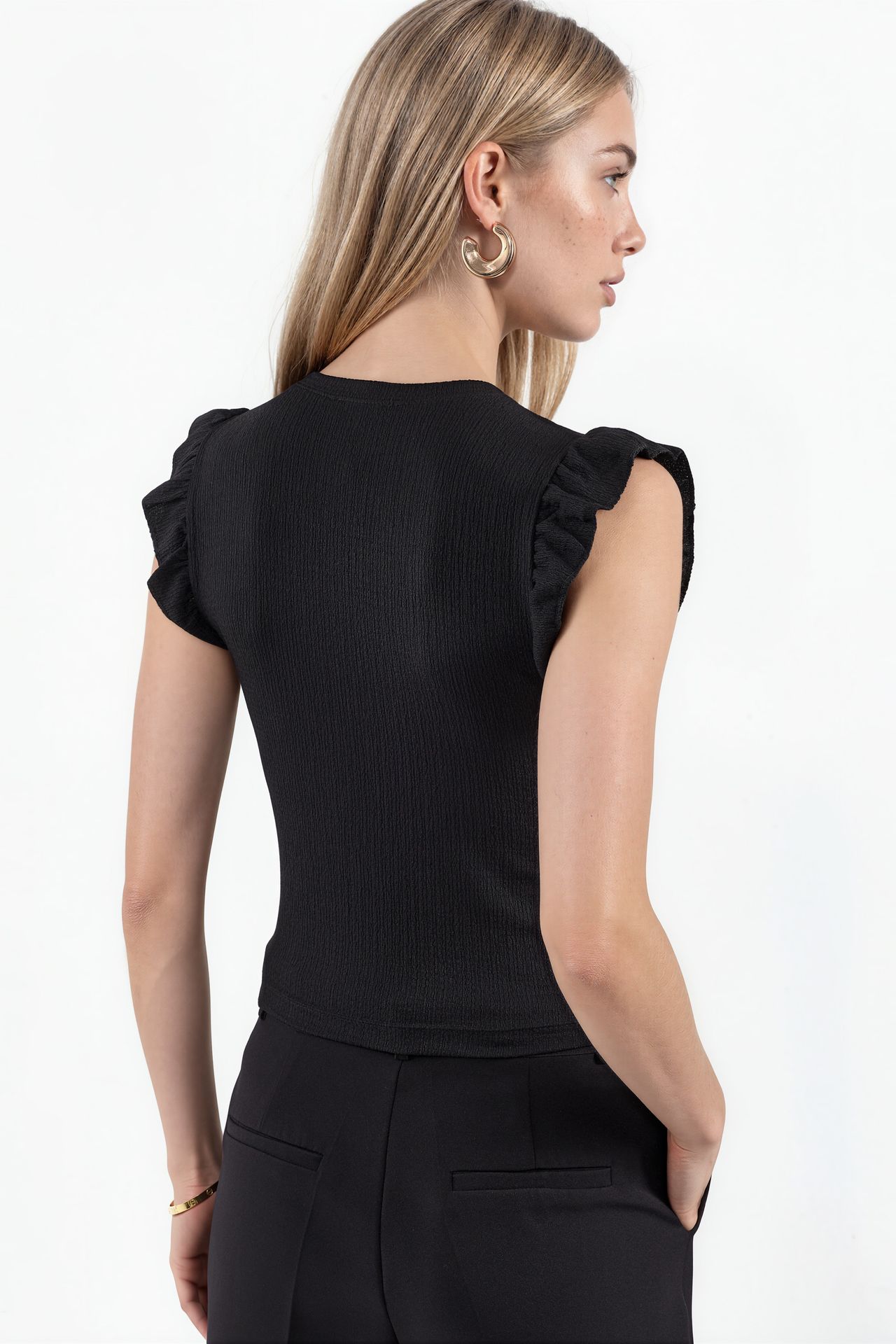 BDART Ribbed Sleeveless Crew Neck Blouse 3