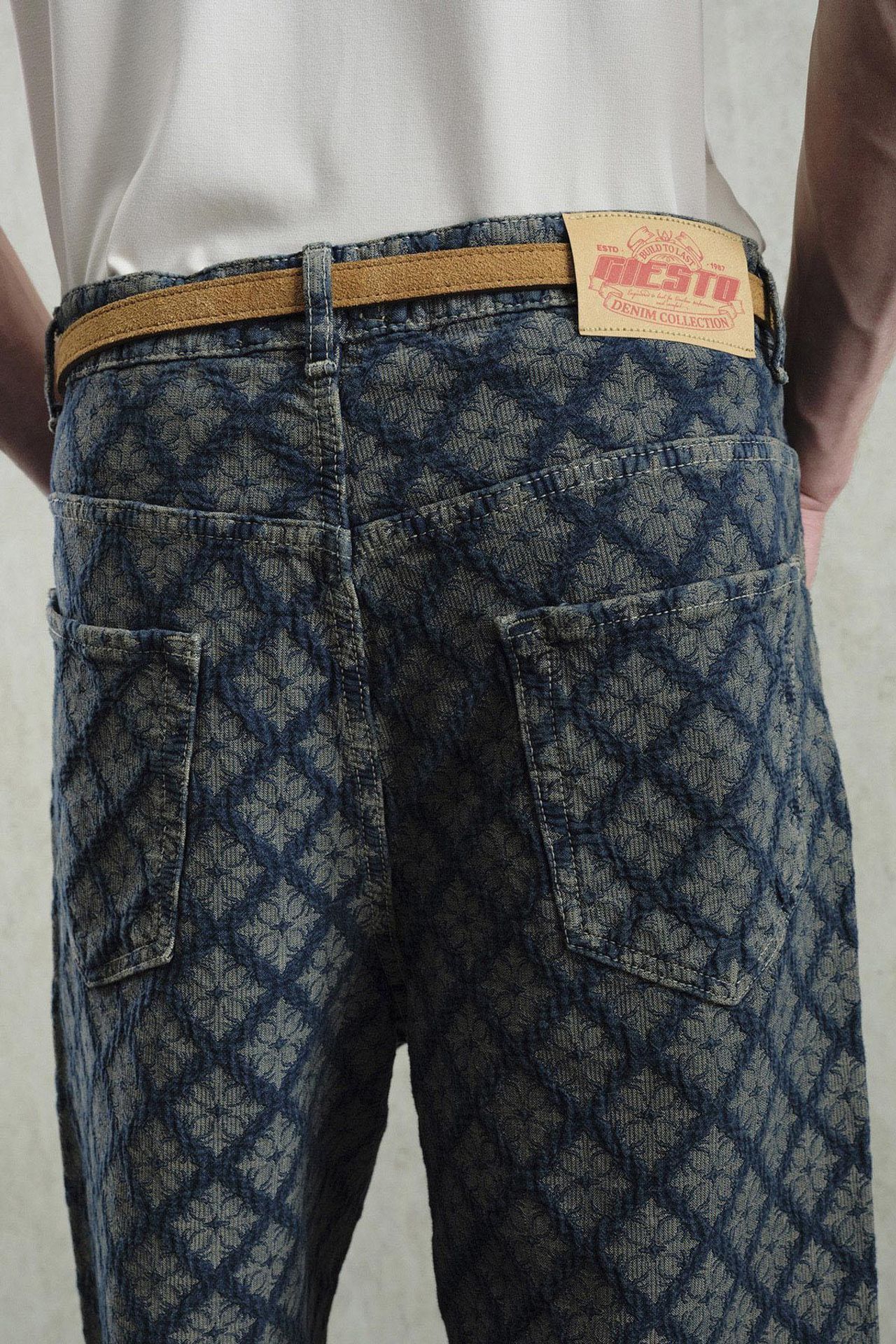 GIESTO Baggy Fit Printed Denim Jeans 5