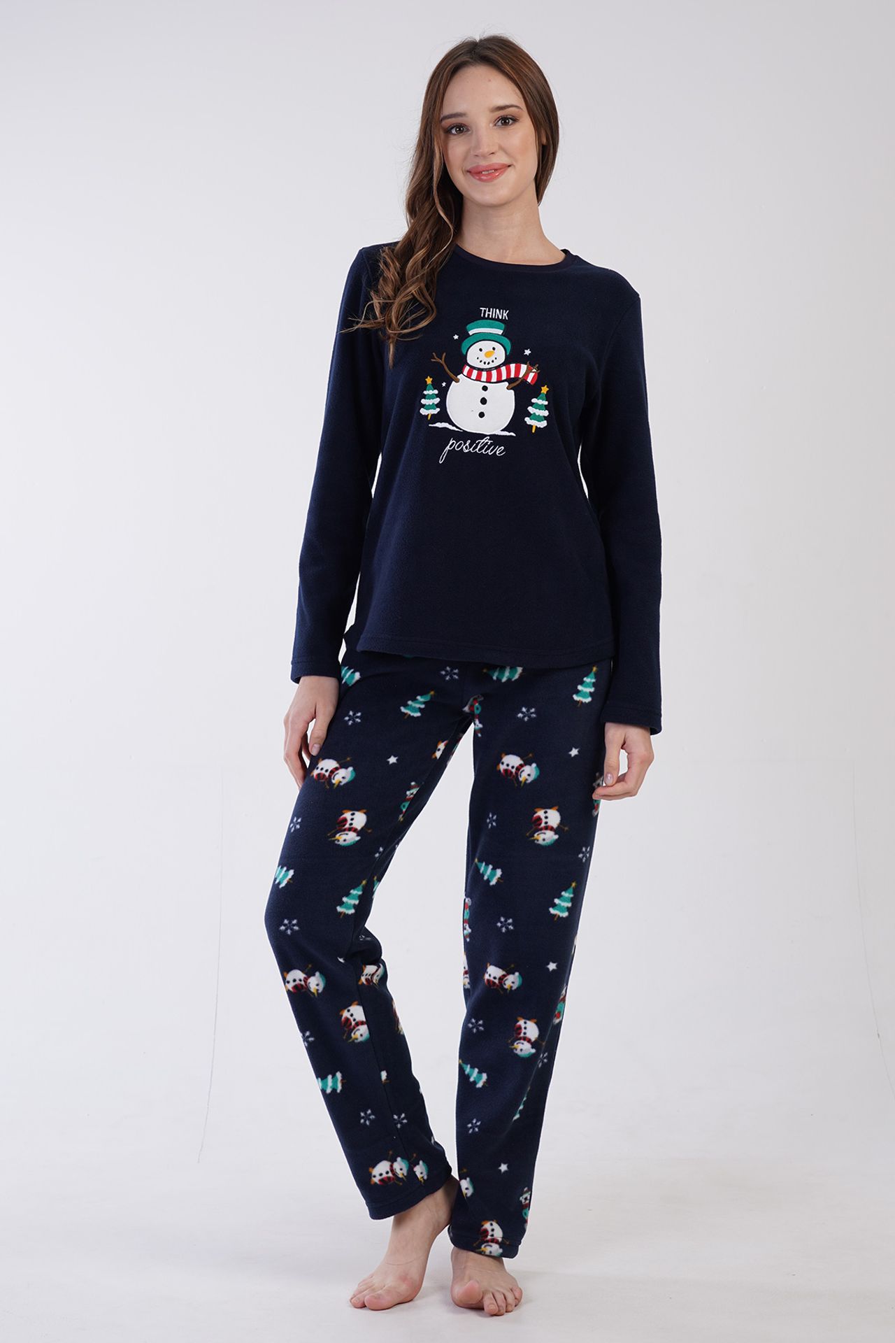 YAKE Baskılı Rahat 2 Parçalı Pijama Takımı 1