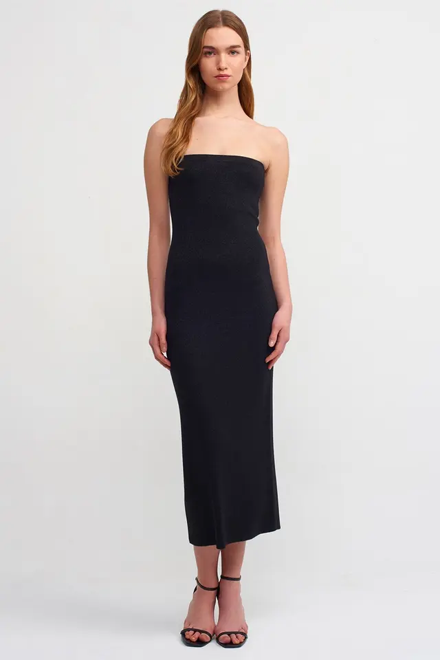 DILVIN Strapless Midi Bodycon Dress