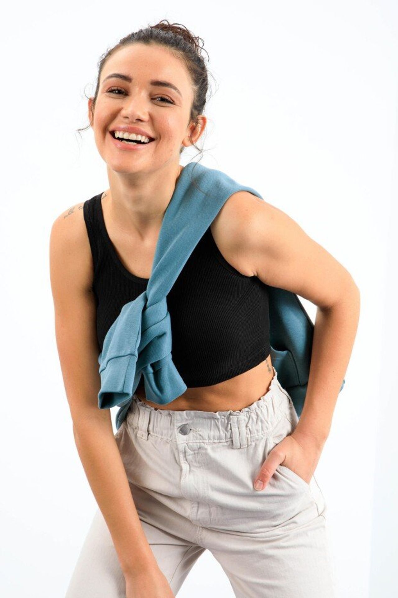 TOMMY Ribbed Cotton Blend Crop Top 5